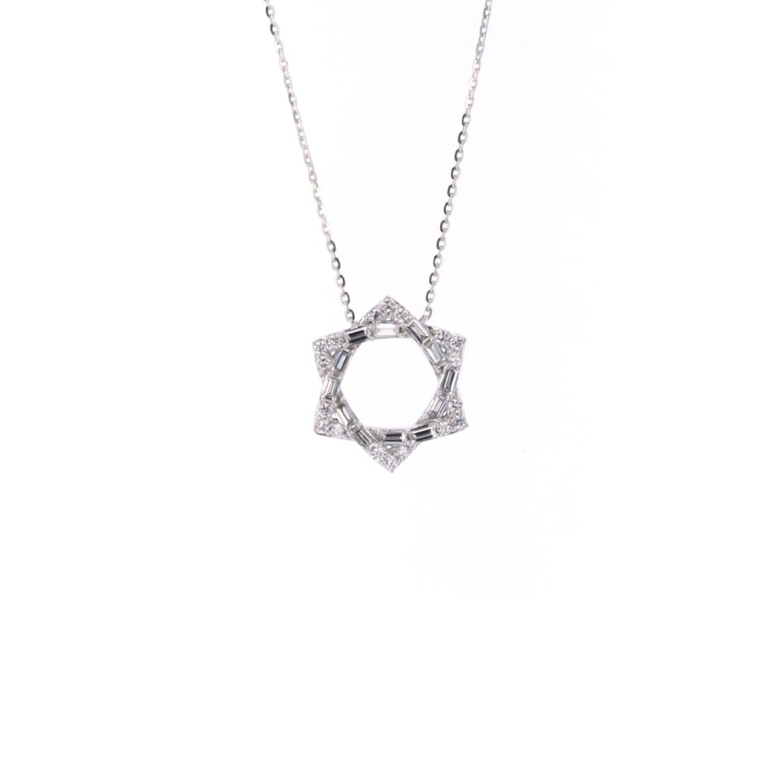 18 0.38 Carat Diamond Pendant Necklace for Women - Elegant 14K White Gold Chain Jewelry Gift for Anniversary, Valentine's Day & Special Occasions
