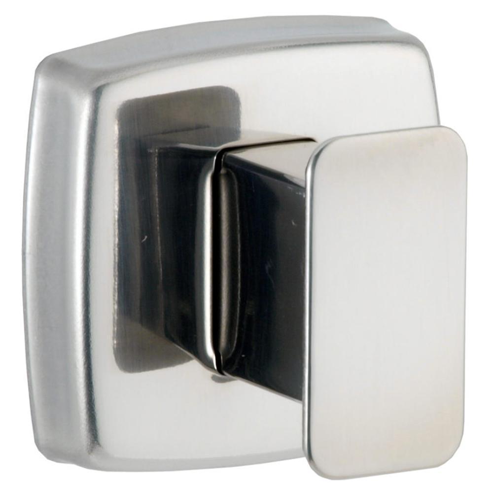 Bobrick B767 Single Surface Mounted Robe Hook - Durable Stainless Steel Bathroom Hook for Towels, Clothes & Robes - Perfect for Home, Hotel & Gym Use
