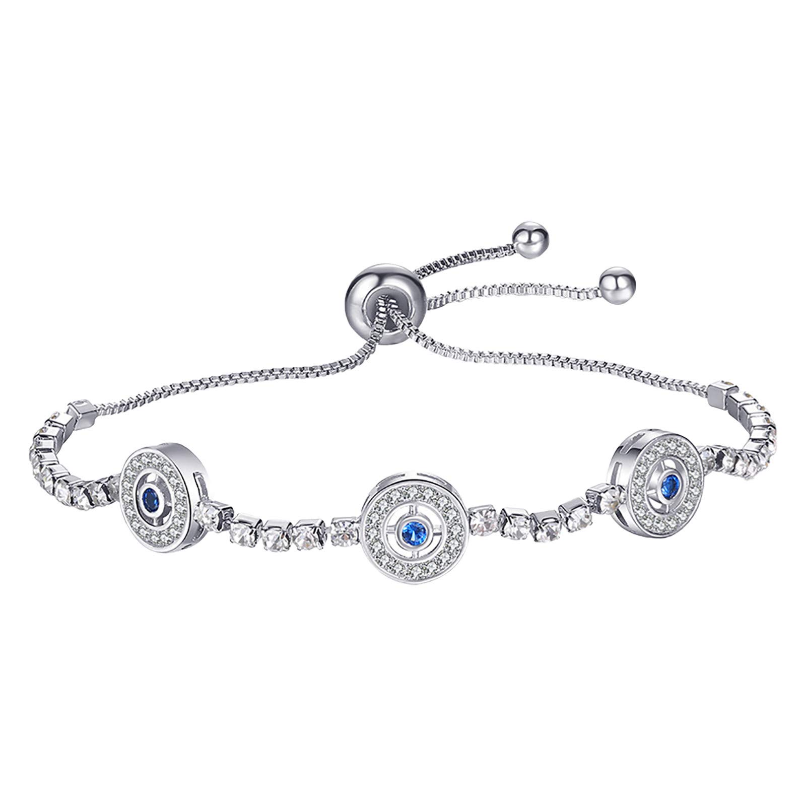 Elegant Adjustable Crystal Zircon Bracelet & Necklace Set for Women - Gold & Silver Jewelry Gift - Perfect for Parties, Weddings & Everyday Wear