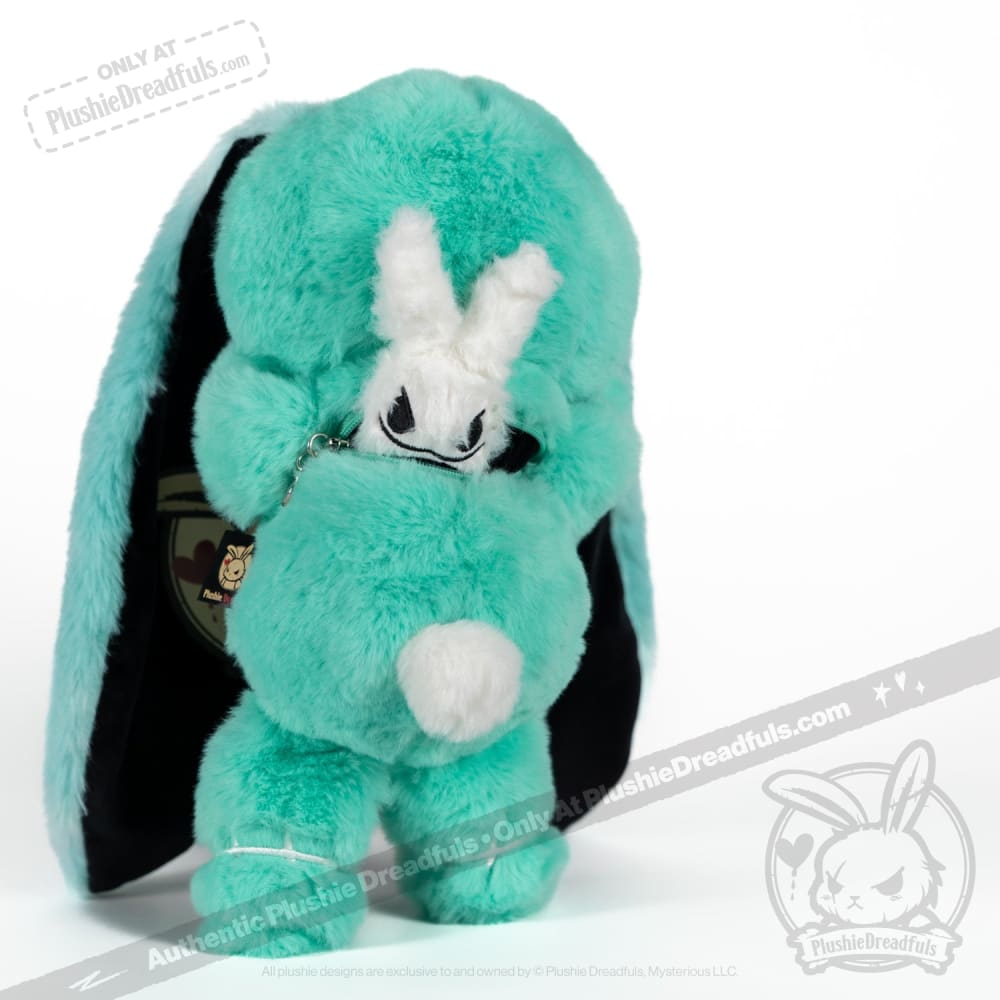 Plushie Dreadfuls Anxiety Rabbit Stuffed Animal - Teal Limited Edition Soft Plush Toy for Stress Relief & Emotional Support | Perfect Gift for Anxiety Sufferers, Therapy Comfort & Bedroom Decor