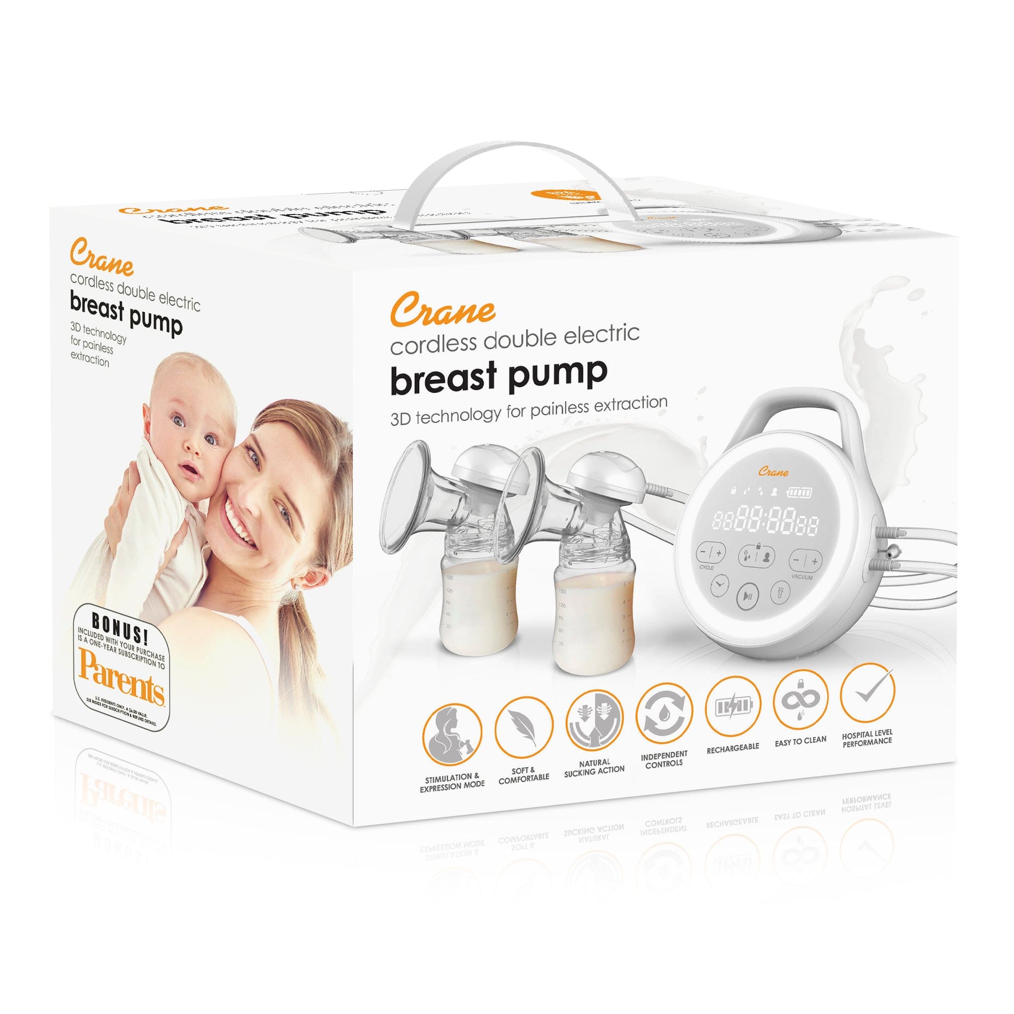 Hospital Grade Rechargeable Breast Pump - Hands-Free Electric Breast Pump for Nursing Moms - Perfect for Travel, Work & Home Use