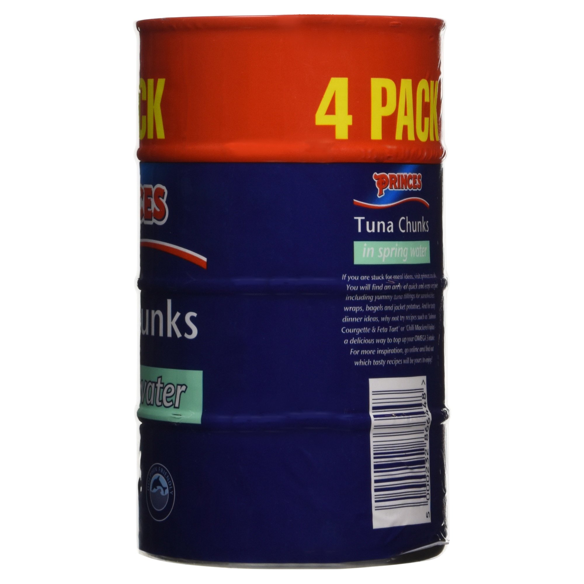 Princes Tuna Chunks in Spring Water - 4 Pack (4x160g) - Perfect for Salads, Sandwiches & Healthy Snacks