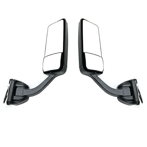 Freightliner Cascadia Truck 08-15 Power Heated Paintable Mirror Set (Pair) - Compatible with 113 & 125 Models - Perfect for Winter Driving & Long Haul Trucking