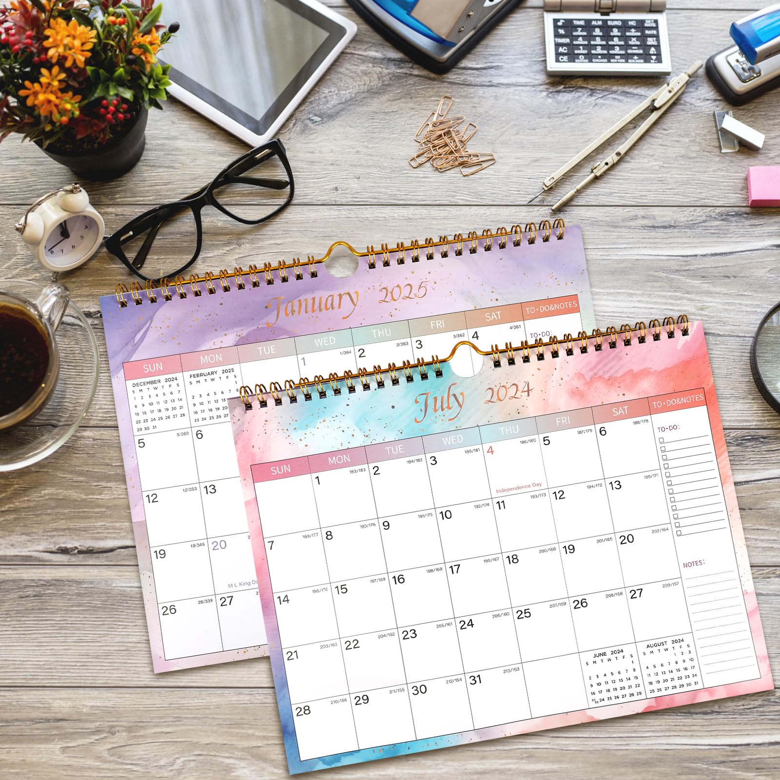 2024-2025 Wall Calendar with Thick Paper - 18 Months from July 2024 to December 2025, 11