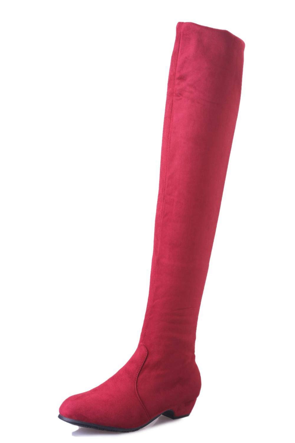CHOSUNG Women's Thigh High Boots - Winter Warm Flat Heel Knee High Boots for Women, Sexy Party Dress Shoes & Fashion Booties | Perfect for Night Out, Club, Date, and Cold Weather Outfits