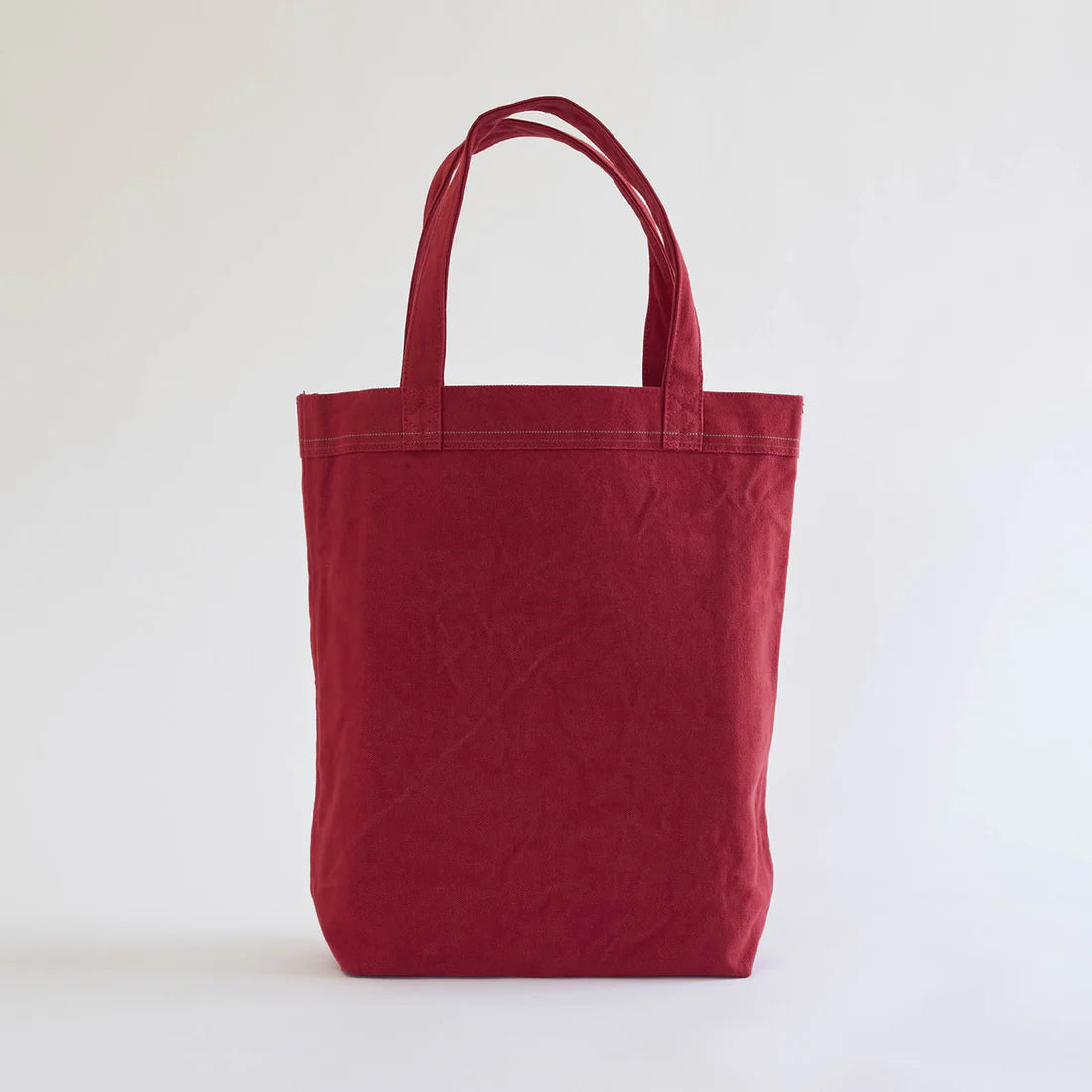 Kurashiki Hampu Selvedge Canvas Tote Bag - Autumn Leaves Red | Japanese Handmade Cotton Tote for Work, Travel & Shopping
