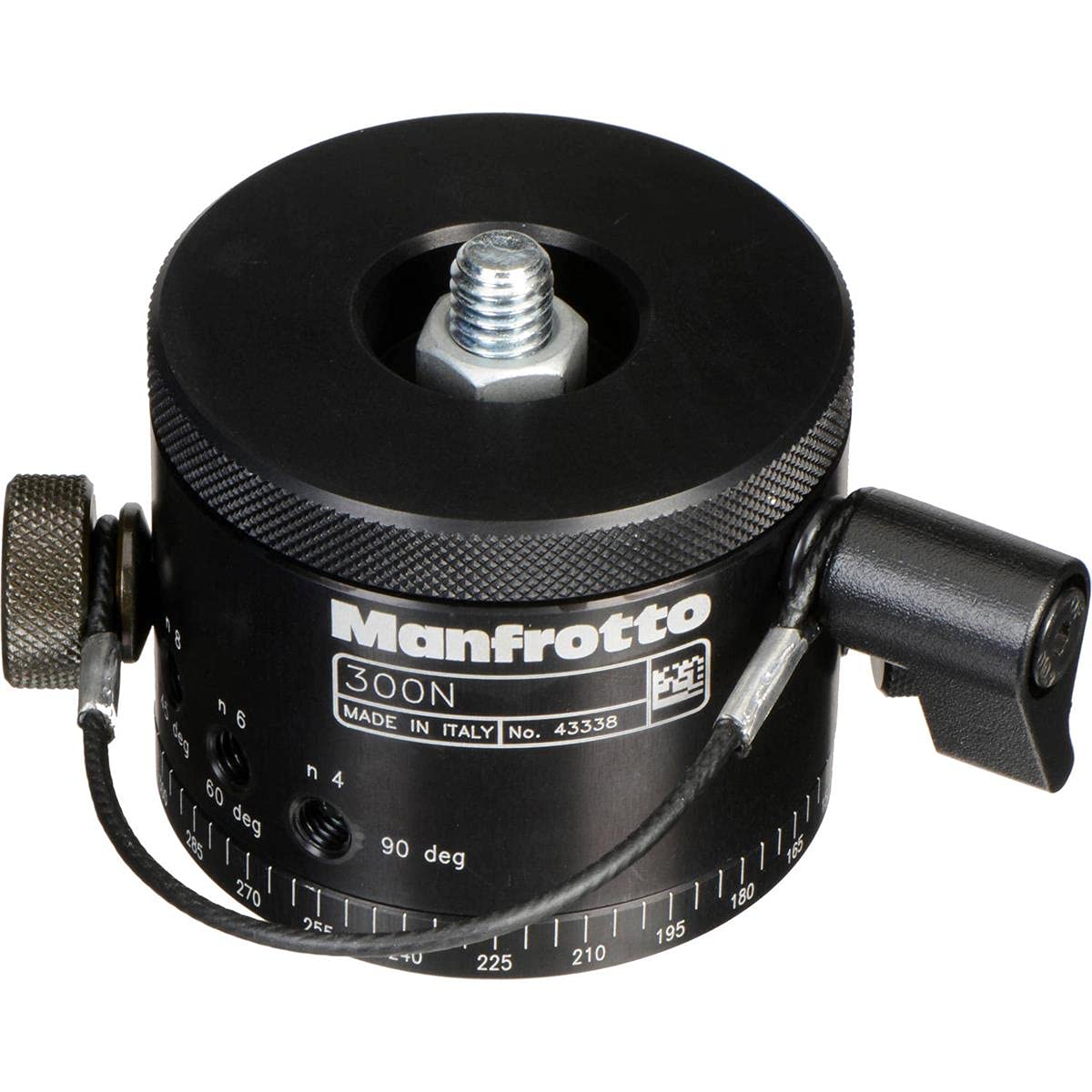Manfrotto 300N Professional Pan Rotation Head - Heavy Duty Tripod Fluid Head for Smooth Camera Movements | Perfect for Video Production, Photography & Live Streaming