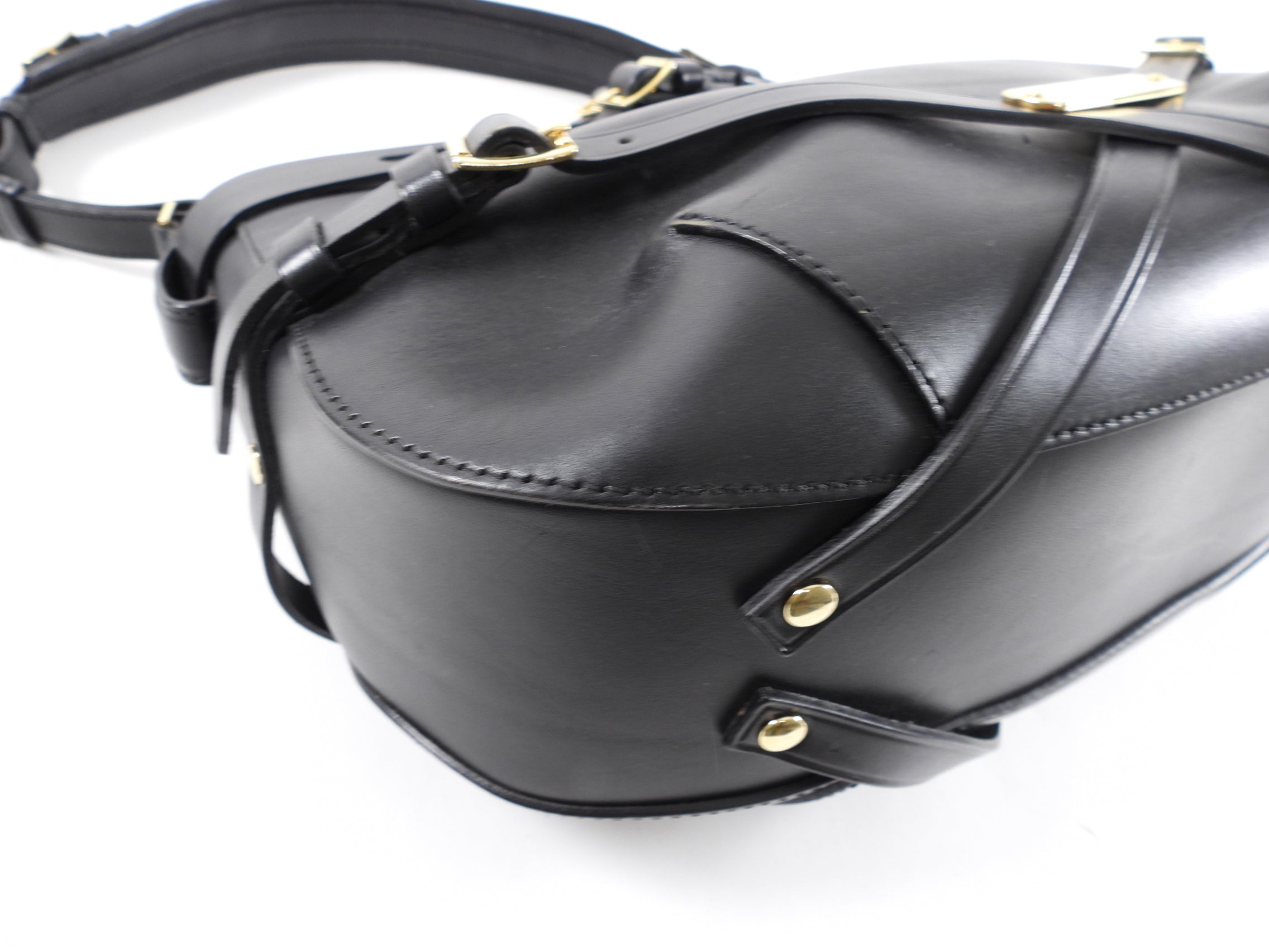 Burberry Black Leather Bridle Hobo Shoulder Bag for Women - Luxury Designer Handbag for Work, Travel & Everyday Use