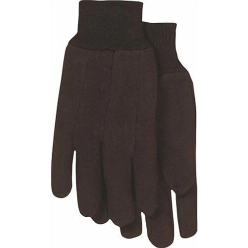 Imperial Brown Jersey Gloves - 1 Pair, Comfortable & Durable Work Gloves for Gardening, Construction & DIY Projects