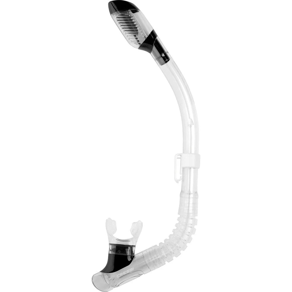 Cressi Mini Dry Kids Snorkel - Black | Adjustable Snorkeling Gear for Children | Perfect for Pool, Beach & Ocean Swimming Adventures