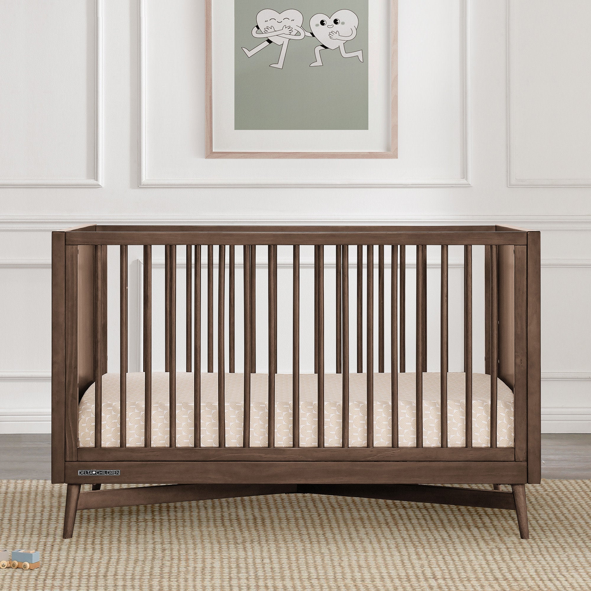Dylan 4-in-1 Convertible Baby Crib - White Nursery Furniture for Newborn to Toddler | Bedroom, Daycare & Guest Room Use