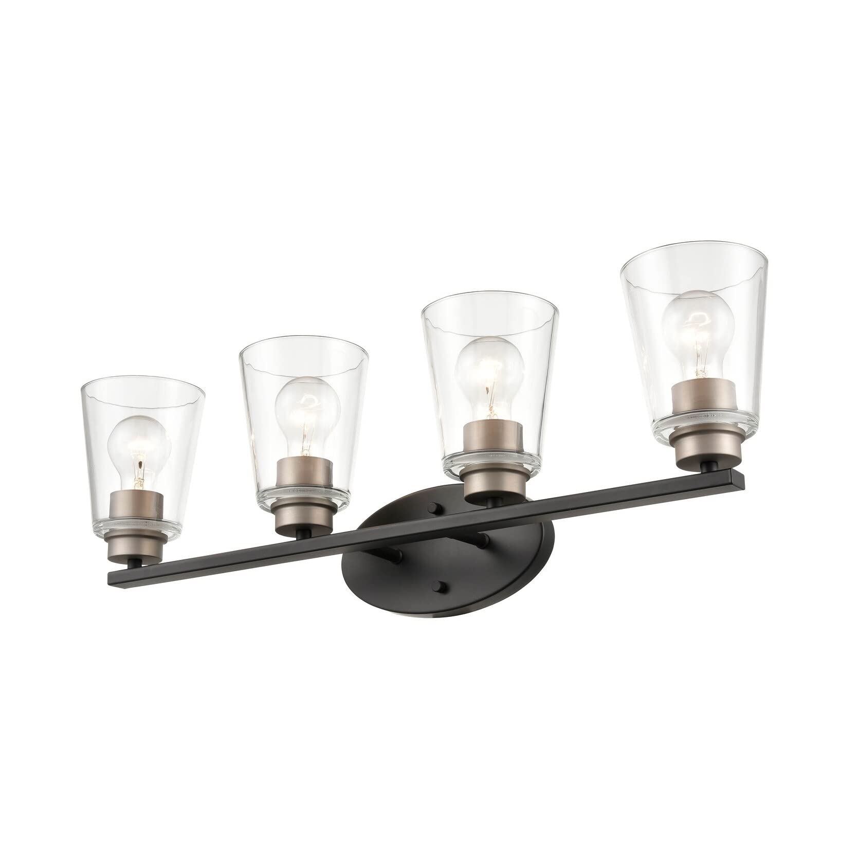 Millennium Lighting Matte Black/Satin Nickel Metal Vanity Light - Modern Bathroom Lighting Fixture for Vanity Mirror, Dresser, and Powder Room