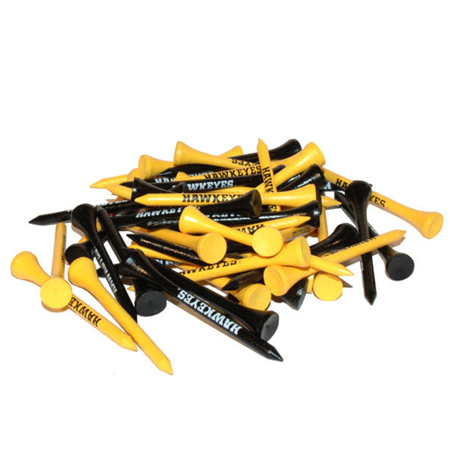 Team Golf NCAA Golf Tees - Pack of 50 | Premium Quality Wooden Tees for Driving Range & Course Play | Perfect for College Golf Tournaments & Practice Sessions