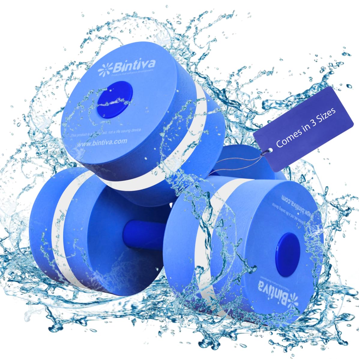 Aqua Dumbbells for Water Aerobics - Lightweight Pool Exercise Weights for Swimming & Aqua Fitness - Perfect for Water Workouts, Hydrotherapy & Senior Pool Exercises
