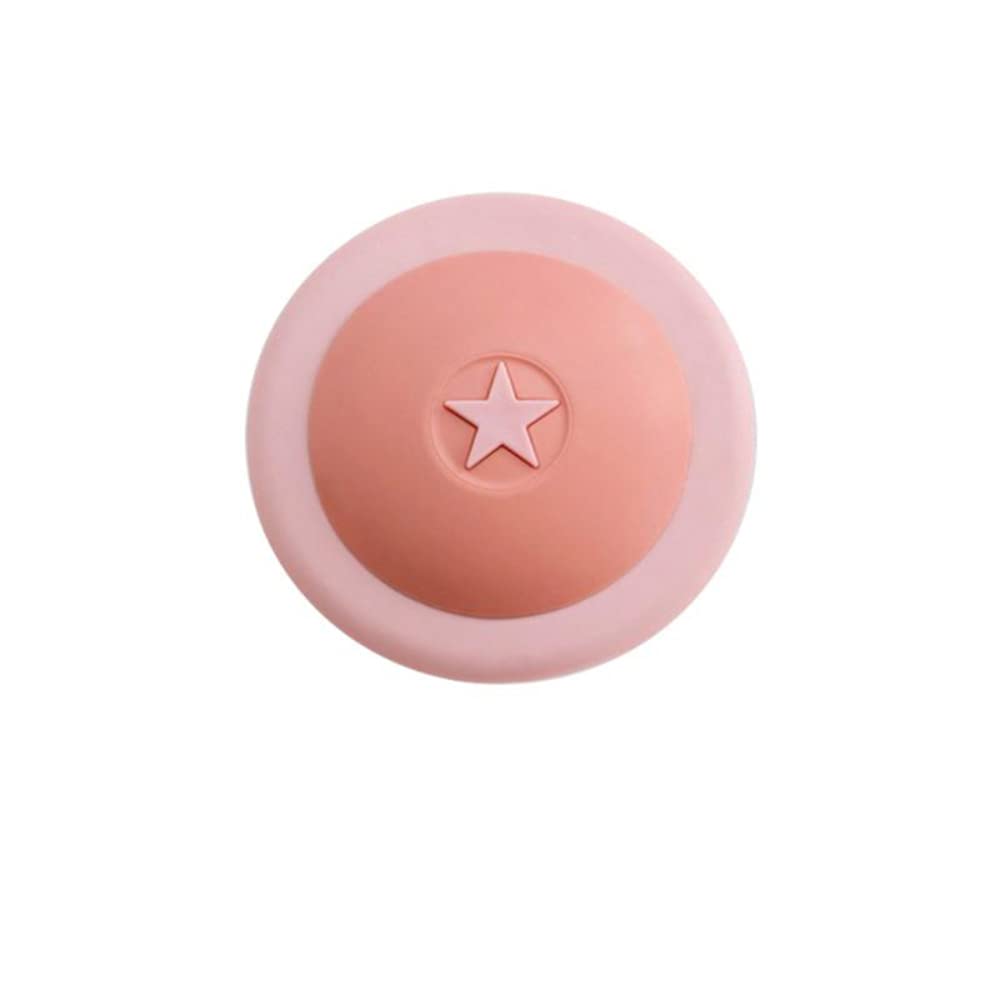 LIZHOUMIL Press Type Bathtub Plug & Floor Drain Cover - Non-Slip Bathroom & Kitchen Sink Stopper, Laundry Drain Protector (Pink) - Perfect for Baths, Showers, and Washing Areas
