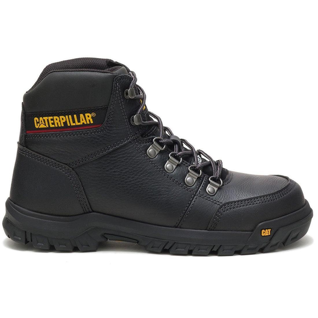 Black Steel Toe Work Boots for Men - Heavy Duty Safety Shoes for Construction & Industrial Work | OSHA Compliant Work Footwear