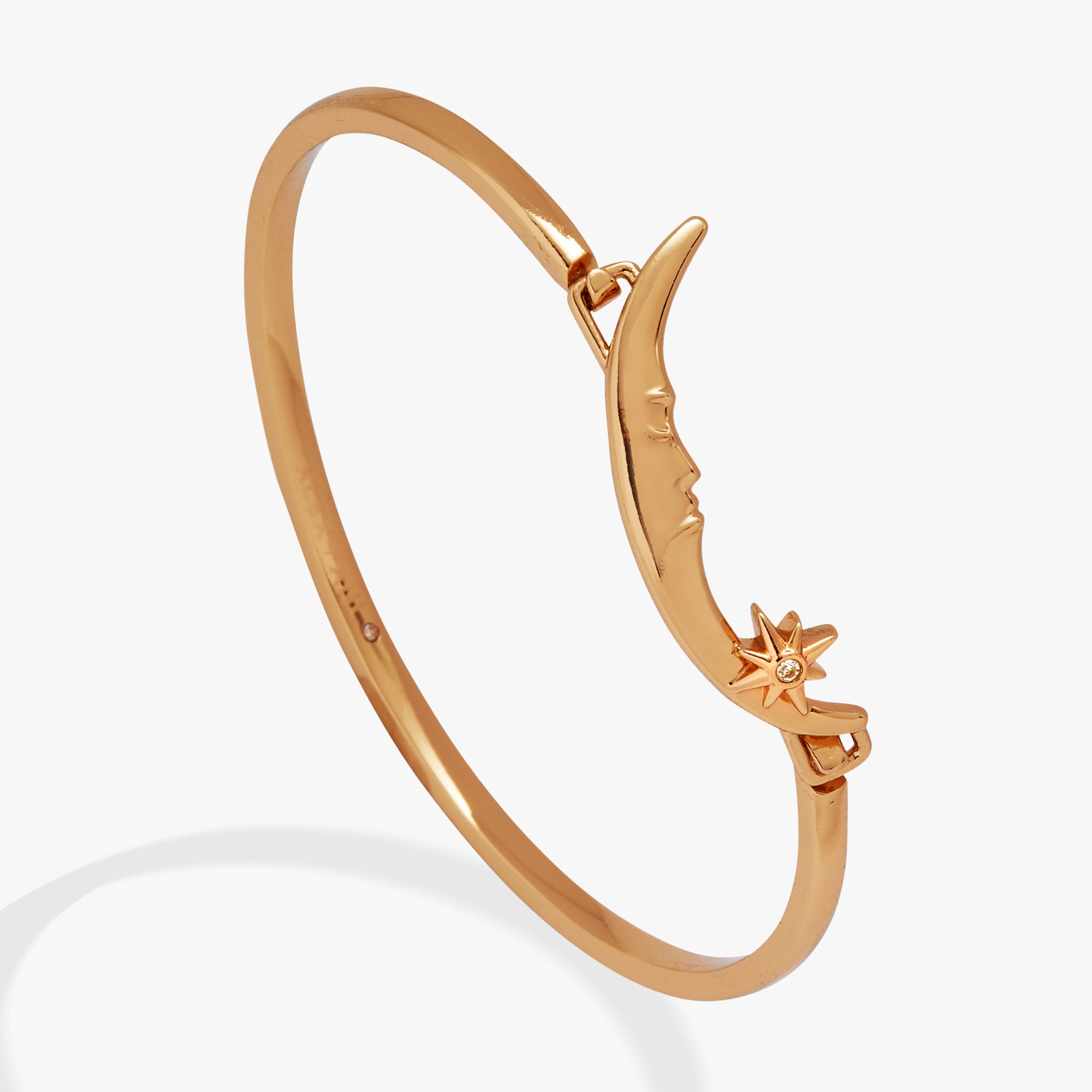 Crescent Moon Tension Bangle Bracelet for Women - Adjustable Silver Gold Boho Jewelry - Perfect for Everyday Wear, Parties & Gifts