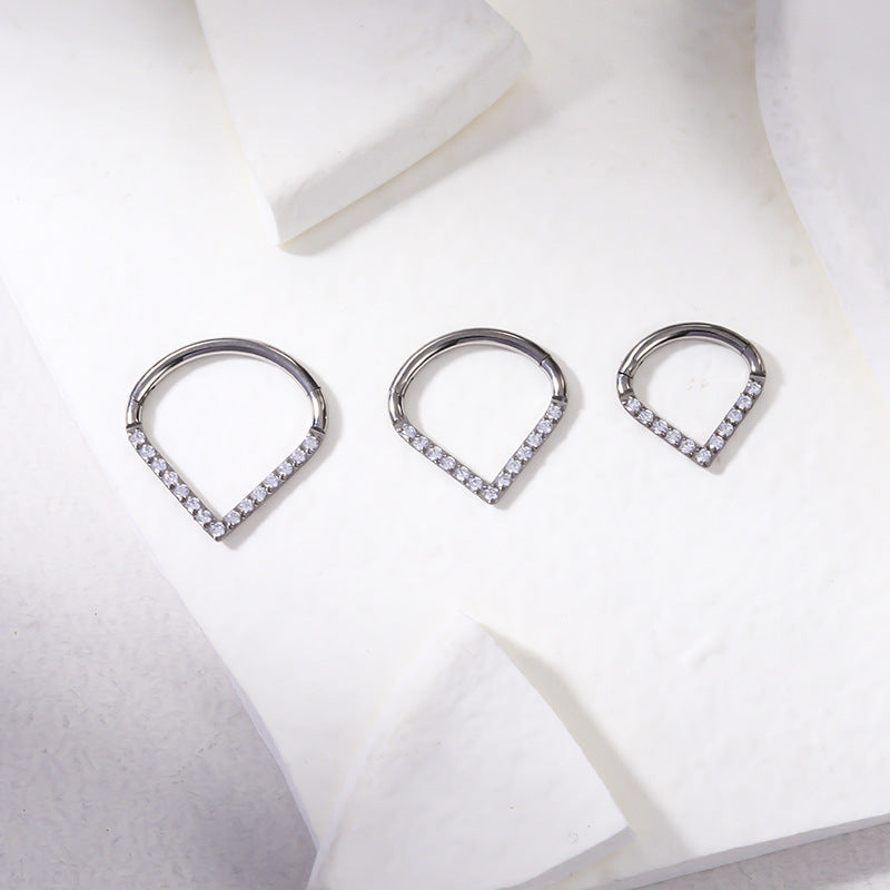 16G Titanium Cartilage Nose Ring - Teardrop Shape Nose Stud for Women & Men | Hypoallergenic Body Jewelry for Nose Piercing | Perfect for Everyday Wear & Special Occasions