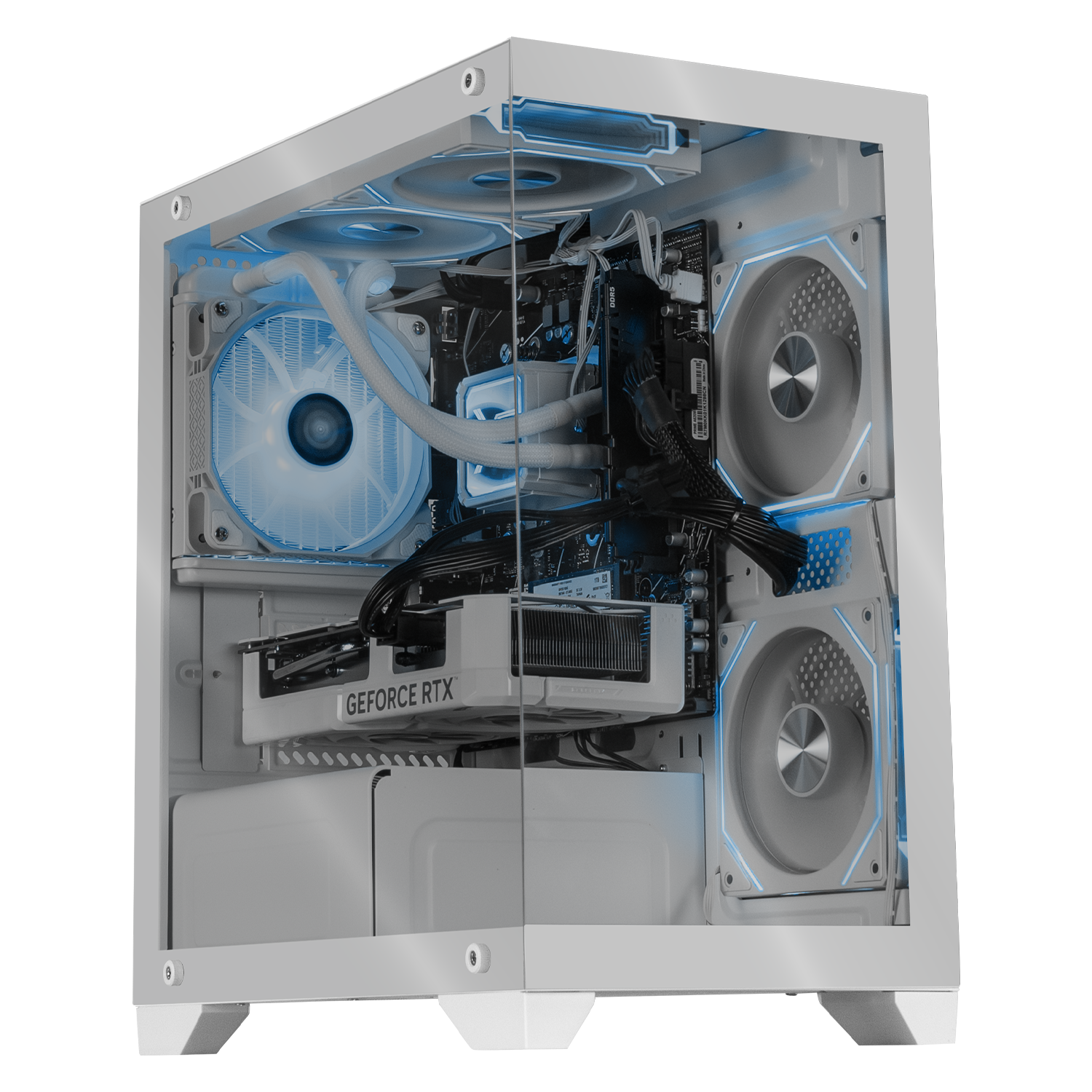 Xtreme Gaming PC - NVIDIA GeForce RTX 4060, AMD Ryzen 7 8700F, 32GB DDR5 RAM, 1TB SSD, Liquid Cooling, WiFi, White Tower - Perfect for 4K Gaming, Streaming & VR