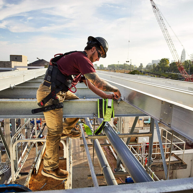 Durable M4 Low Rise Rebar Work Pants - Stackable Straight Leg Stretch Denim for Construction & Outdoor Work | Heavy Duty Comfort & Mobility