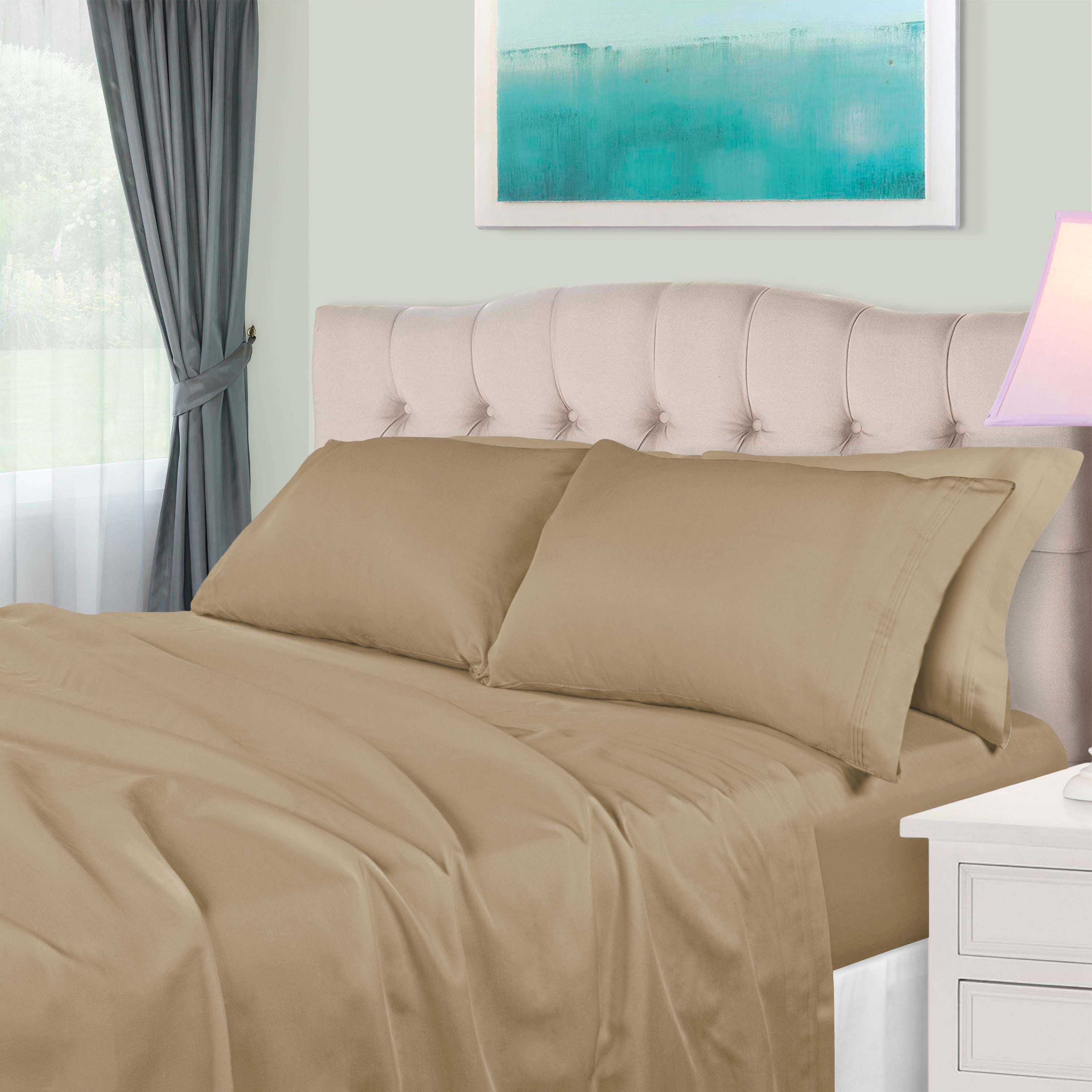 Premium 650 Thread Count Egyptian Cotton Sheet Set - Eco-Friendly, Breathable & Hypoallergenic - Perfect for Luxury Bedding & Hot Sleepers