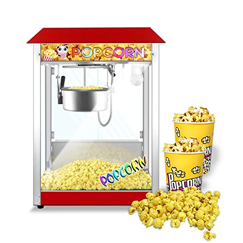 Kolice 8-Ounce Commercial Popcorn Machine - Electric Popcorn Popper Maker with Roof - Perfect for Movie Nights, Parties, and Concession Stands