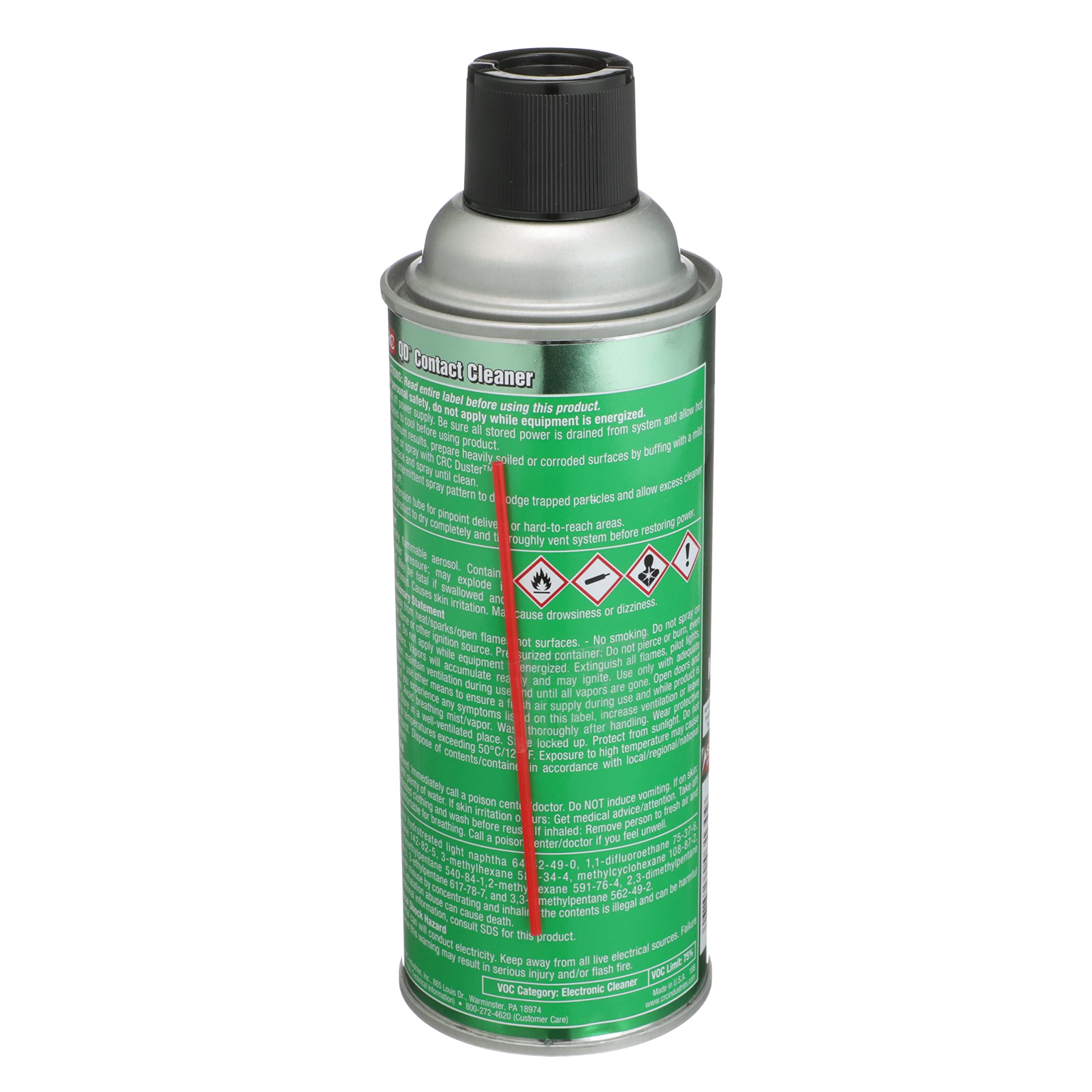 CRC QD Contact Cleaner 03130 - 11 oz Aerosol, Plastic-Safe Electronics Cleaner for Sensitive Equipment | Removes Oxidation & Improves Electrical Contacts | Ideal for Circuit Boards, Connectors & Automotive Electronics