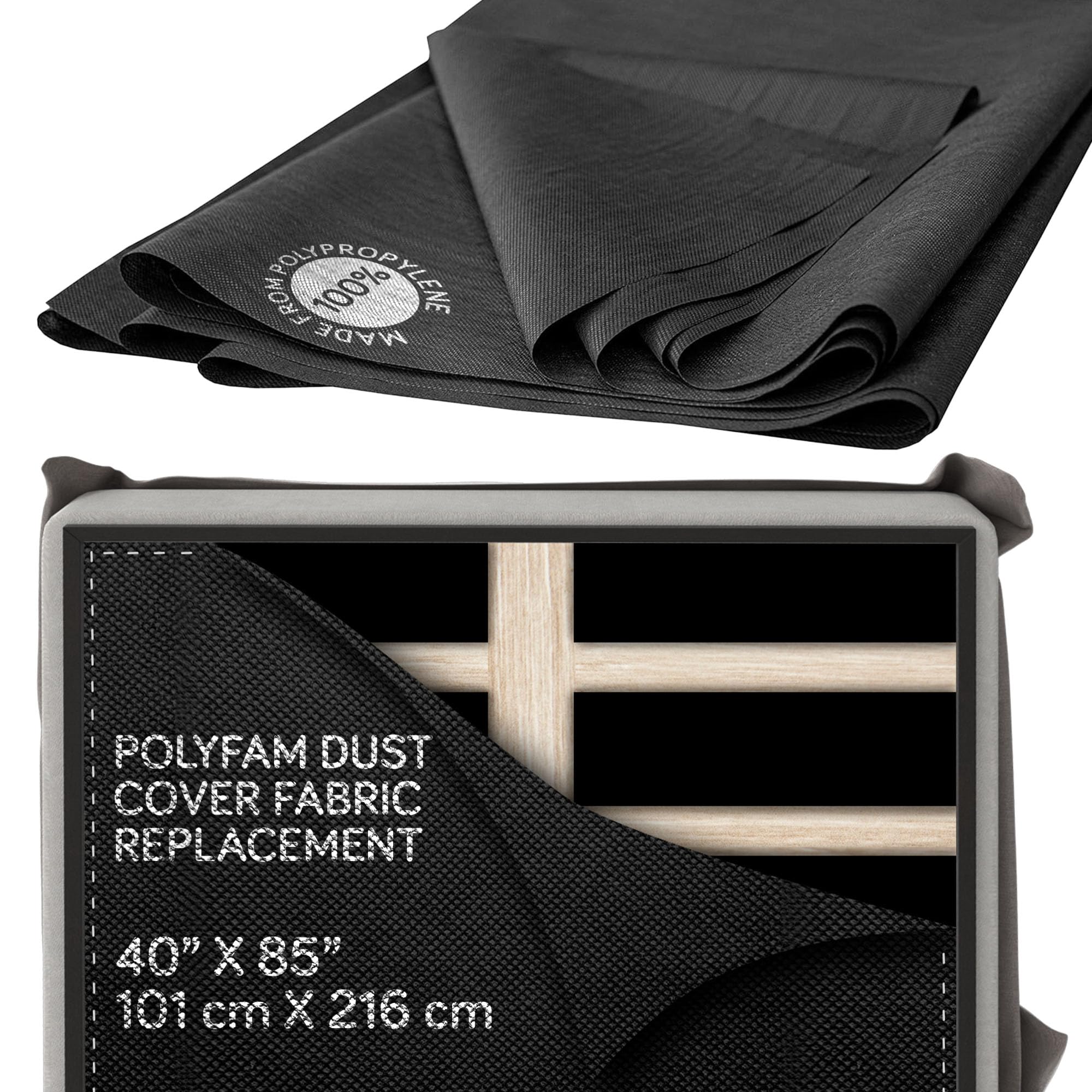 Dustproof Mattress Cover - Bottom Fabric for Box Spring or Foundation - Breathable Cambric Dust Cover for Twin/Twin XL Bed (40