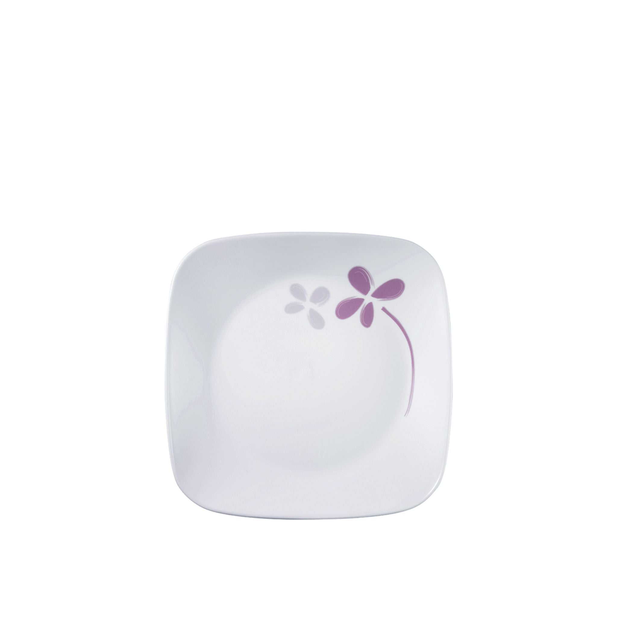Corelle Square Round Luncheon Plate Set - Warm Pansies Design (2211 WP) - Perfect for Dinner Parties, Picnics & Everyday Use