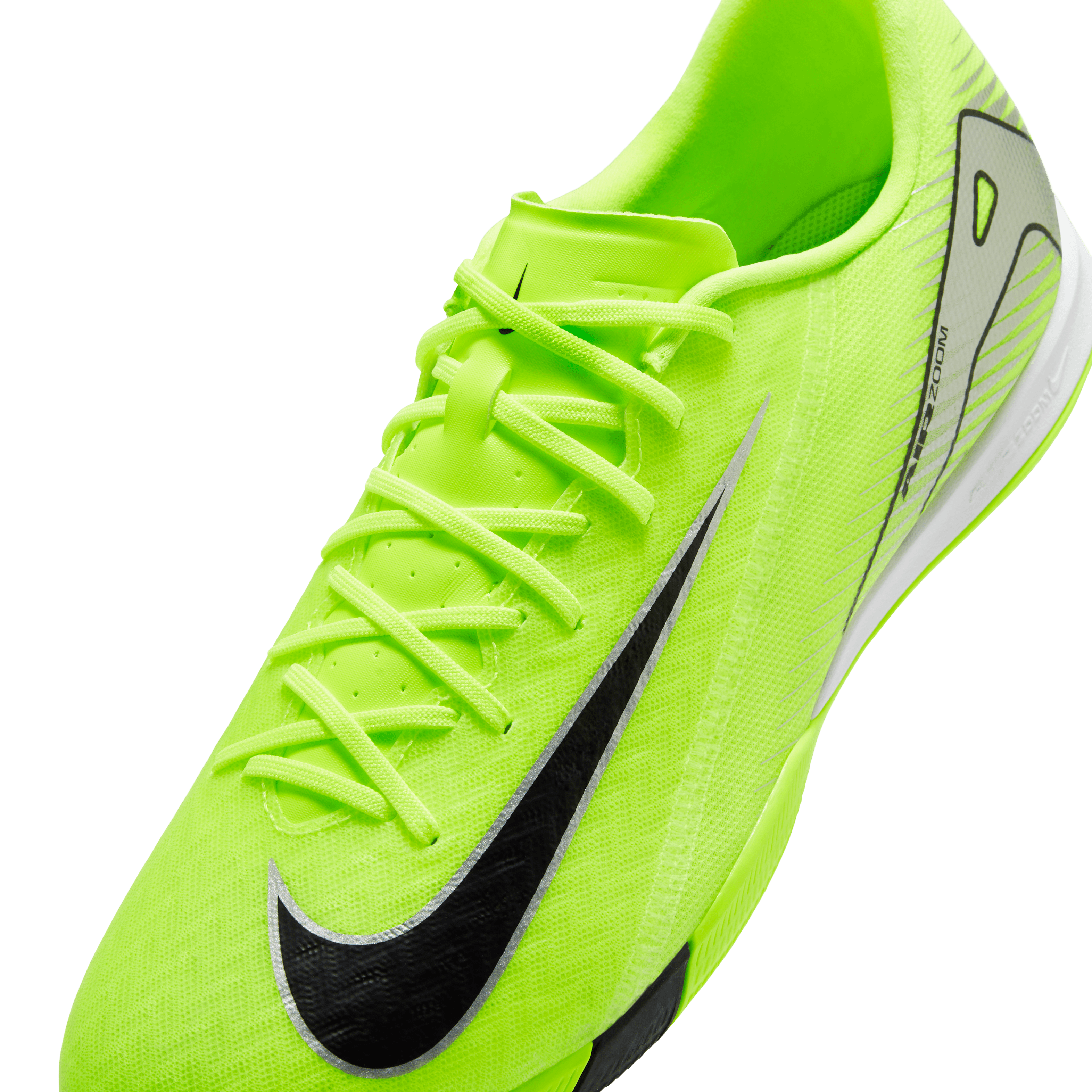 Nike Mercurial Vapor 16 Academy IC Indoor Soccer Shoes for Men - Volt/Black - Lightweight Football Cleats for Indoor Training & Futsal Games