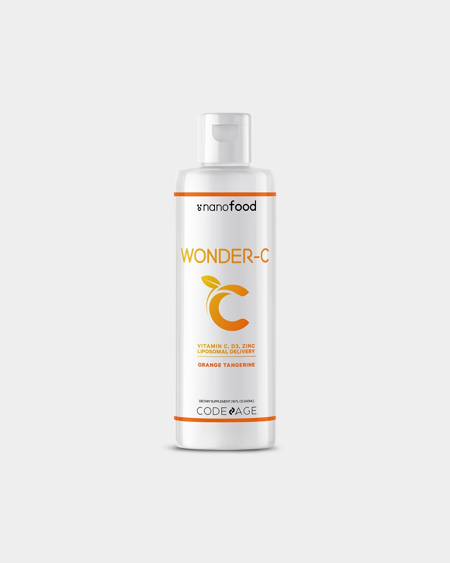 Codeage Nanofood Wonder C Liquid Vitamin C Supplement - Immune Support & Antioxidant Boost for Adults - Perfect for Daily Wellness & Travel