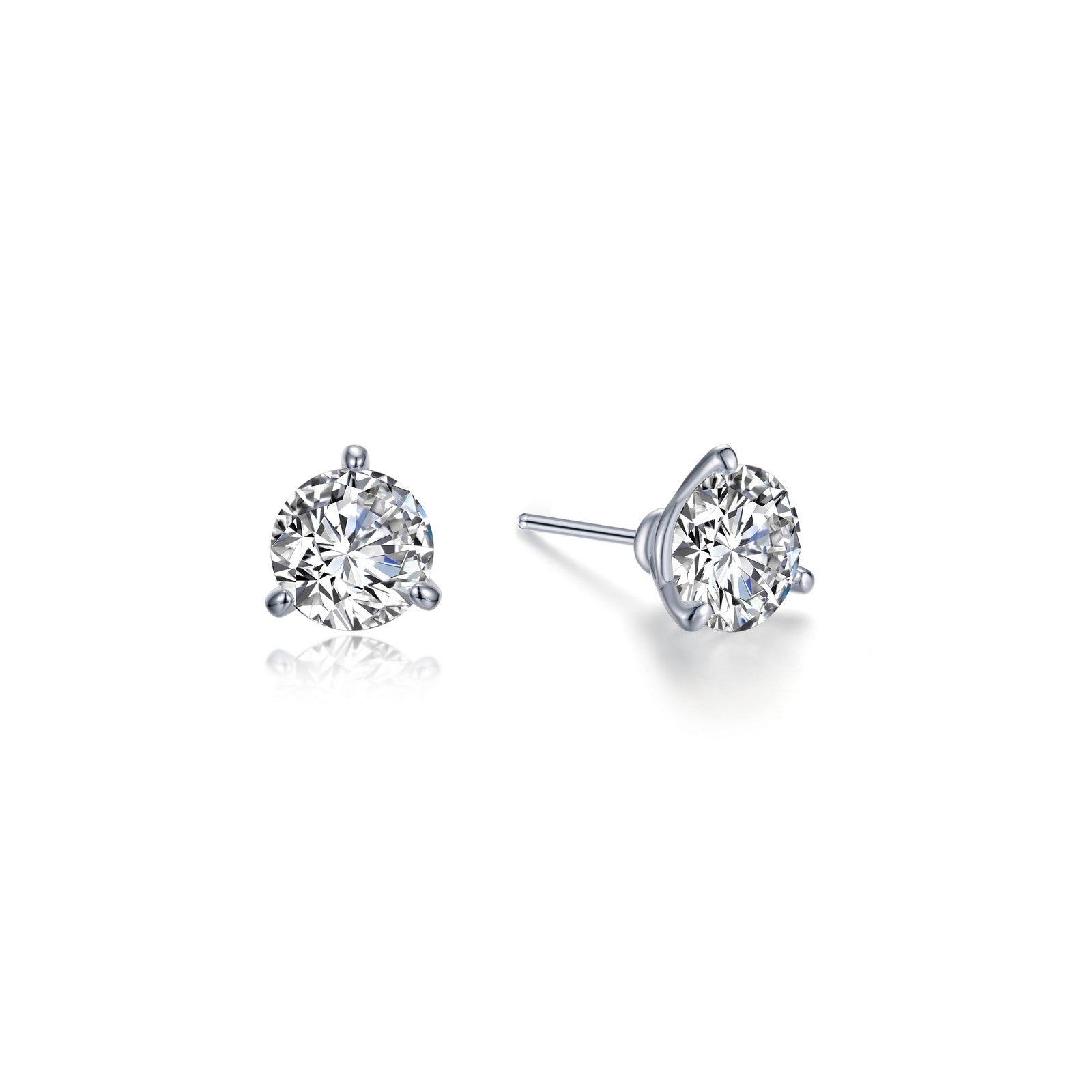 0.5 CTW 3 Prong Stud Earrings - Diamond Simulant Stud Earrings for Women, Perfect for Everyday Wear, Parties, and Special Occasions