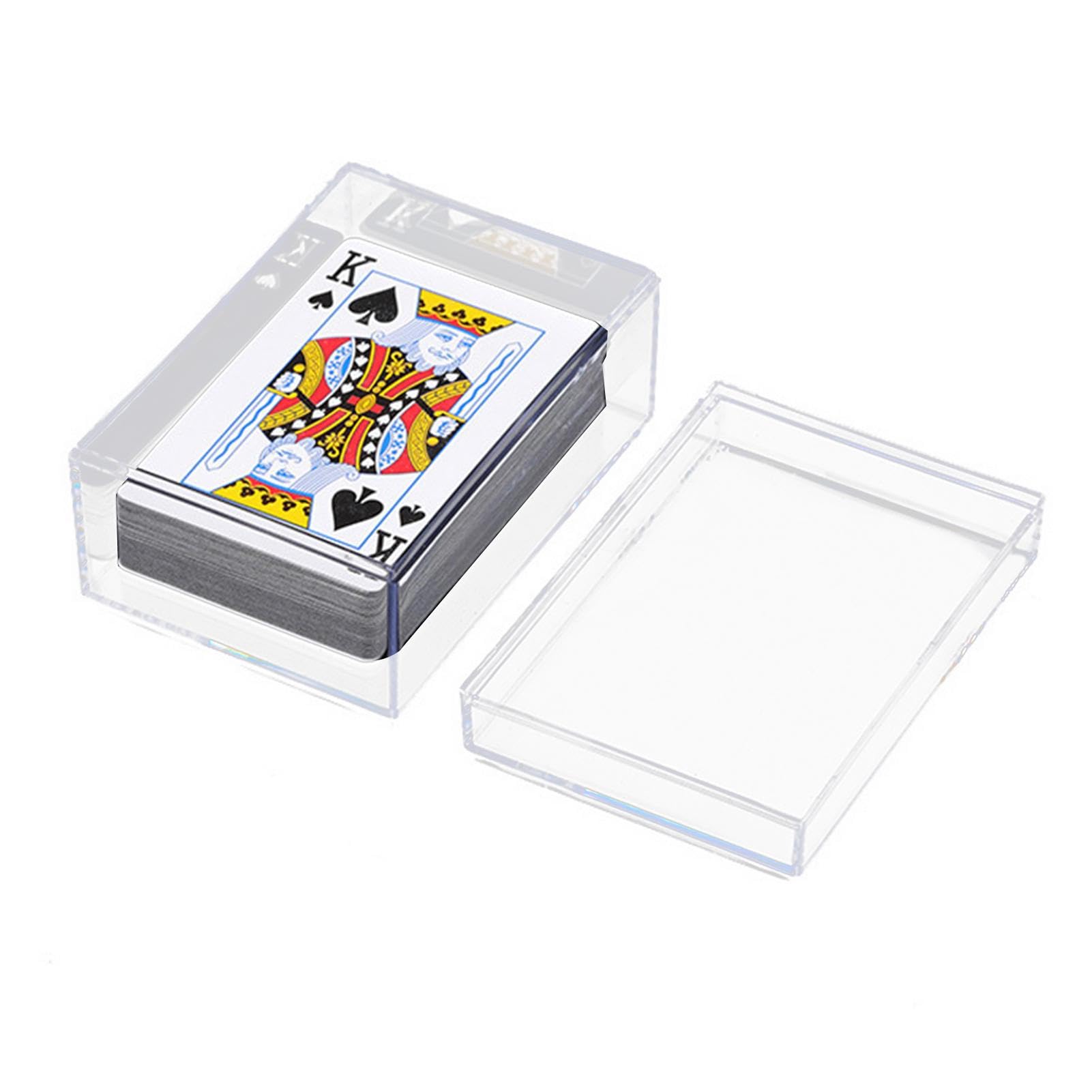 Premium Playing Card Storage Box - Durable Rectangular Display Case for Collectible Trading & Game Cards - Perfect for Card Game Nights, Magic Tricks, and Collectors' Showcases