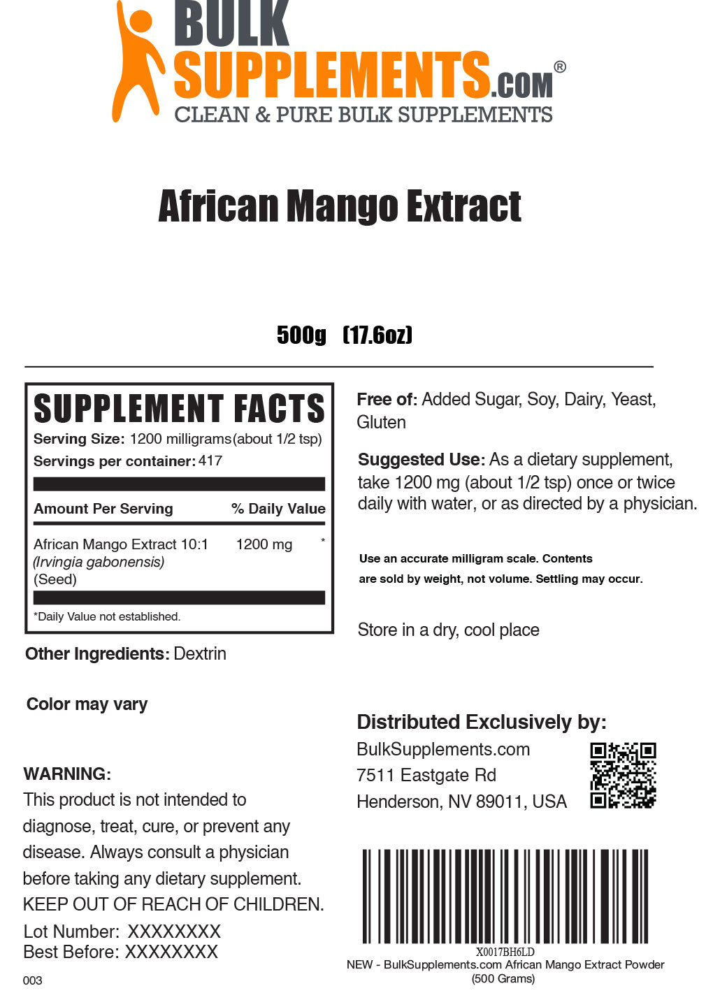 Premium African Mango Extract Powder for Weight Loss & Metabolism Boost - Natural Dietary Supplement for Detox & Energy - Perfect for Smoothies, Shakes & Wellness Routines