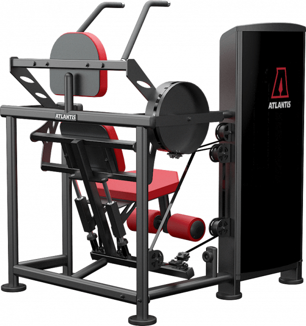 ATLANTIS Dual Seated Ab Crunch Machine for Home & Gym - Core Workout Equipment for Strength Training and Fitness