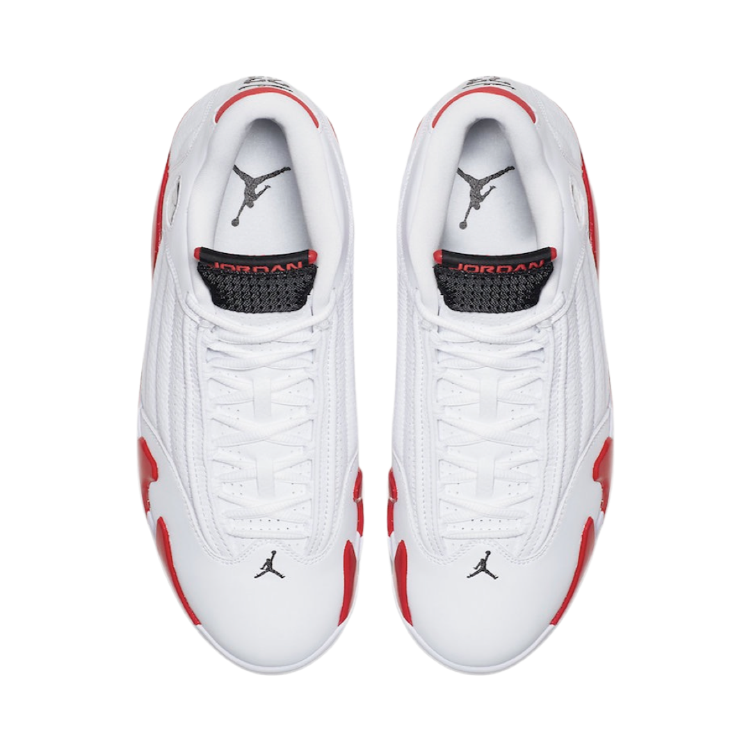 Air Jordan 14 Retro Candy Cane Sneakers - White, Black & Varsity Red Basketball Shoes for Men | Perfect for Streetwear, Basketball Games & Sneaker Collecting