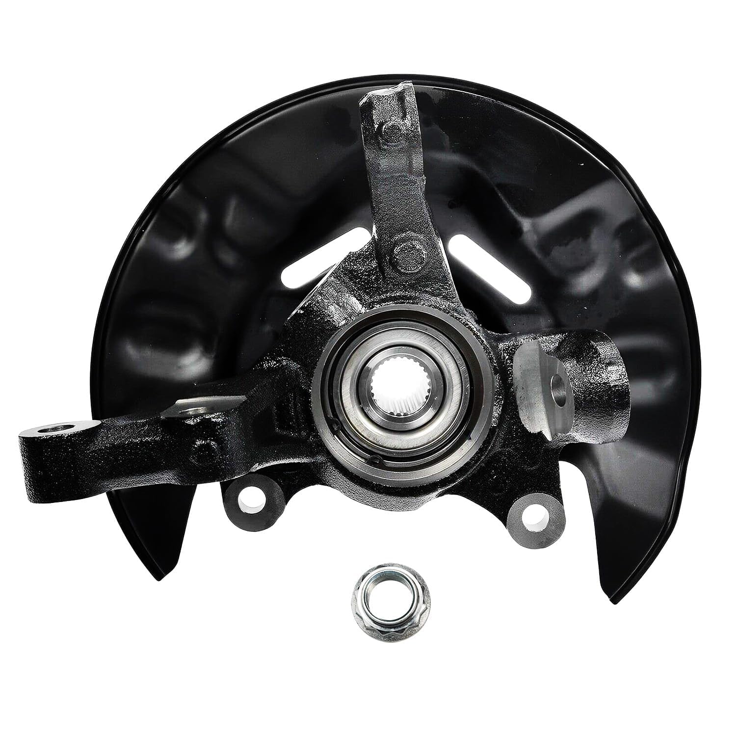 Detroit Axle Front Right Steering Knuckle with Wheel Hub & CV Axle Assembly Replacement for 2003-2008 Toyota Corolla Automatic Transmission (No ABS) - Perfect for DIY Car Repairs & Suspension Maintenance