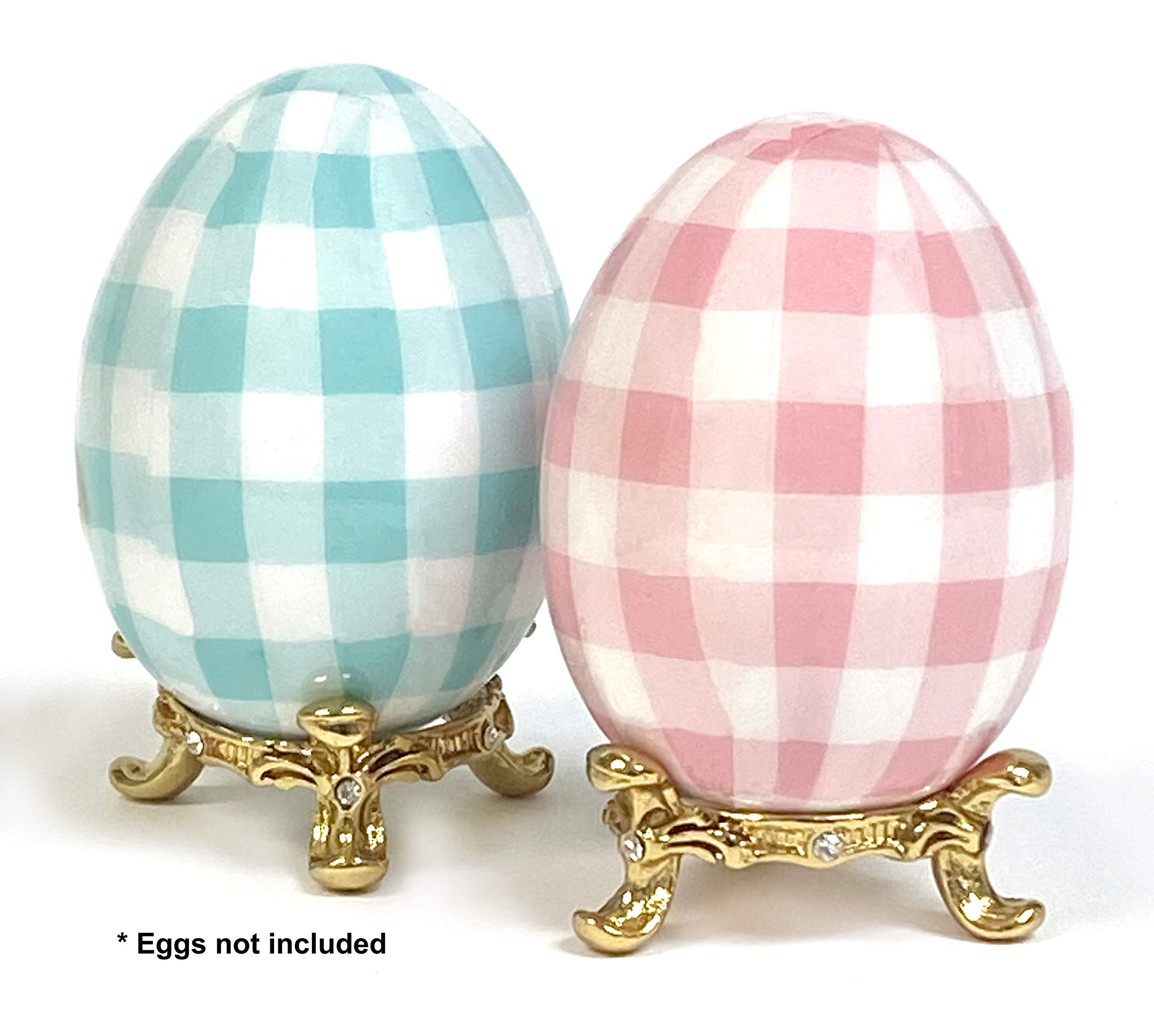 National Artcraft® Gold Finish Egg Display Stand with Rhinestone Accents - Elegant Easter Decor for Table Centerpiece, Holiday Home Decor, and Spring Party Decorations