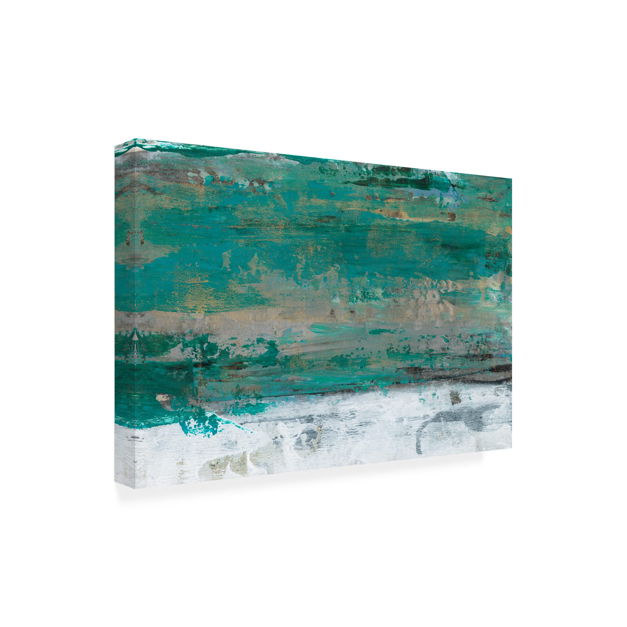 Trademark Fine Art 'Patina Shimmer II' Canvas Wall Art by Lila Bramma - Modern Abstract Painting for Living Room, Bedroom & Office Decor