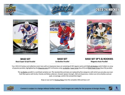 2023-2024 TSV MVP Hockey Hobby Box - 20 Packs (160 Cards) | NHL Trading Cards Collection for Collectors & Fantasy Sports Fans | Perfect for Gifts, Tournaments & Memorabilia Displays