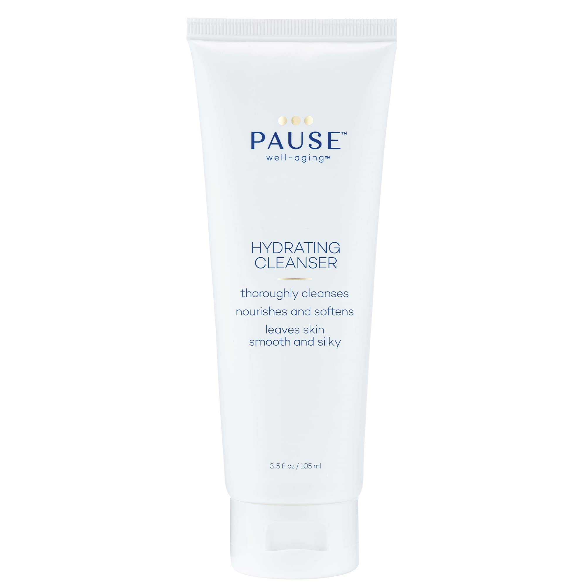 Pause Hydrating Cleanser - Moisturizing Facial Wash for All Skin Types & Sensitive Skin - Gentle Cleansing, Hydration & Softening - 3.5 fl oz | Daily Skincare Routine, Morning & Night Use, Travel-Friendly Size