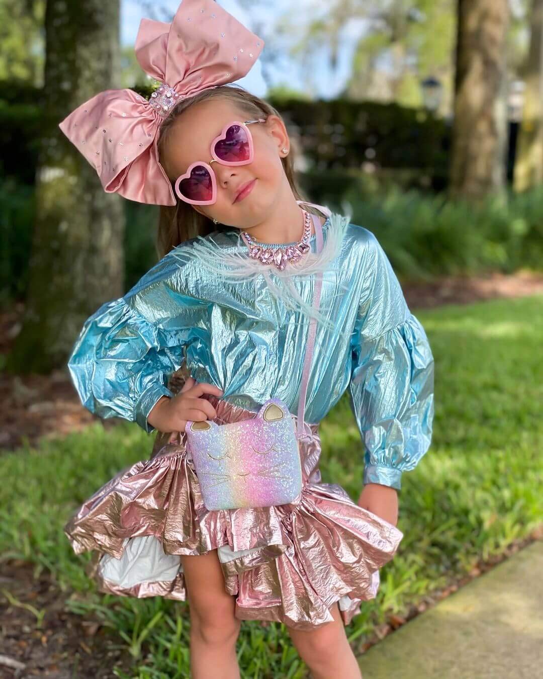 Mibasies Kids Cat Purse for Girls - Cute Toddler Wallet & Crossbody Bag for School, Birthday Gifts & Dress Up Play