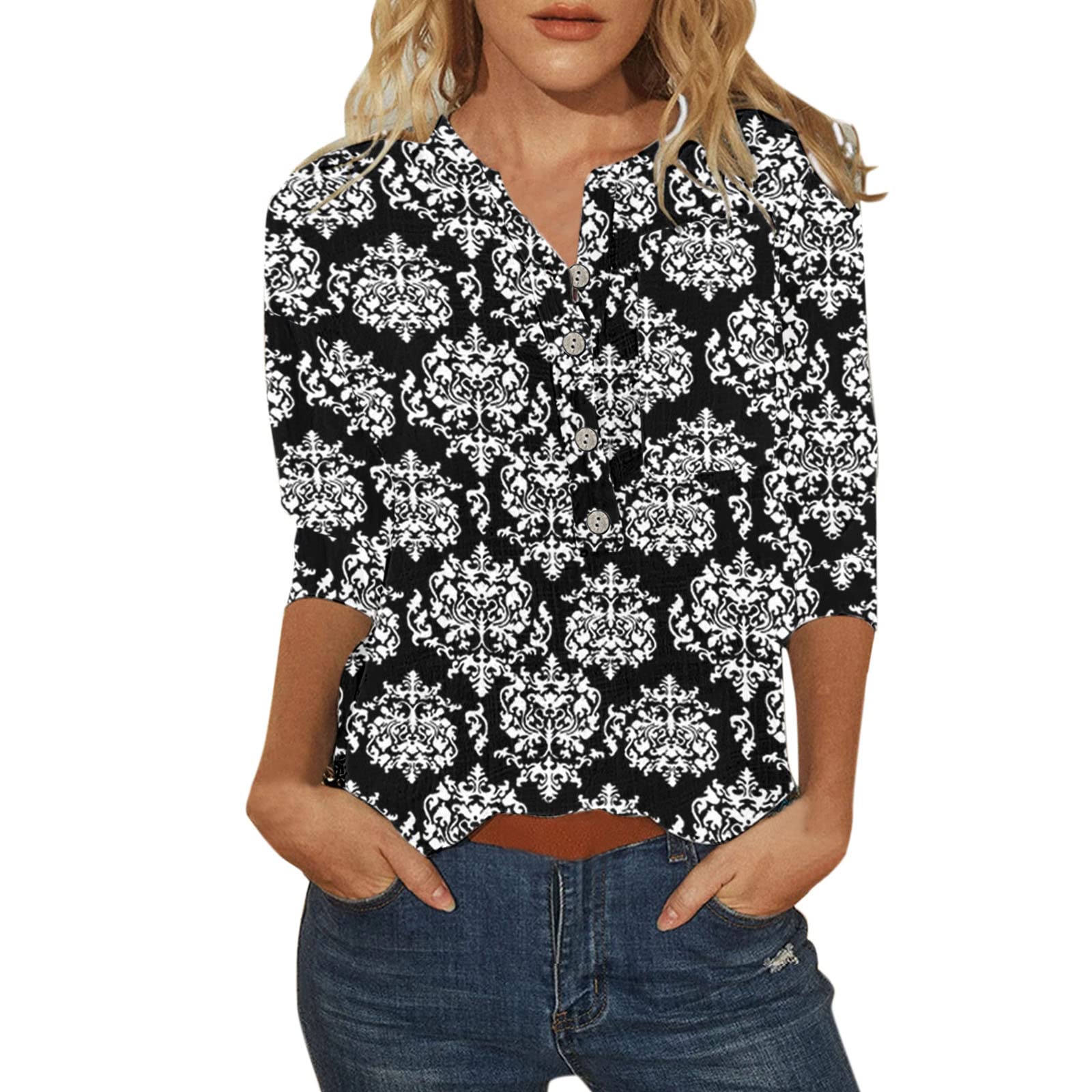 Women's Casual Floral Print Blouses - Summer & Fall Tunic Tops, Crewneck Tees & Workout Tank Tops | Office Wear, Weekend Outfits & Gym Essentials