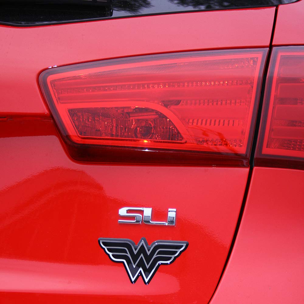 Wonder Woman Car Emblem - Chrome Decal for Cars & Trucks | DC Comics Fan Accessory