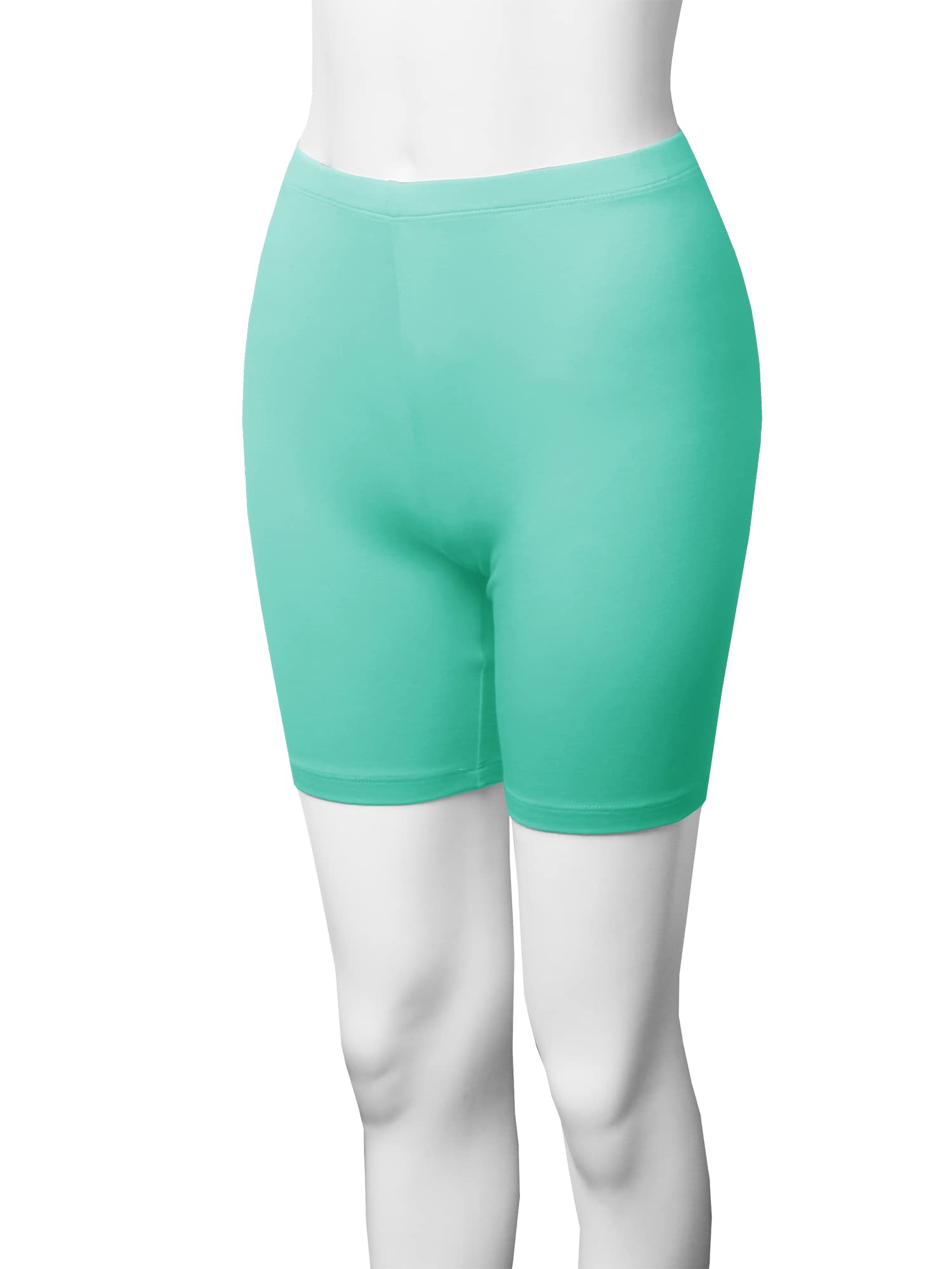 Emma Women's Essential Active Daily Cotton Mid Rise Biker Shorts - Comfortable Workout & Lounge Shorts for Yoga, Running, Gym, and Casual Wear