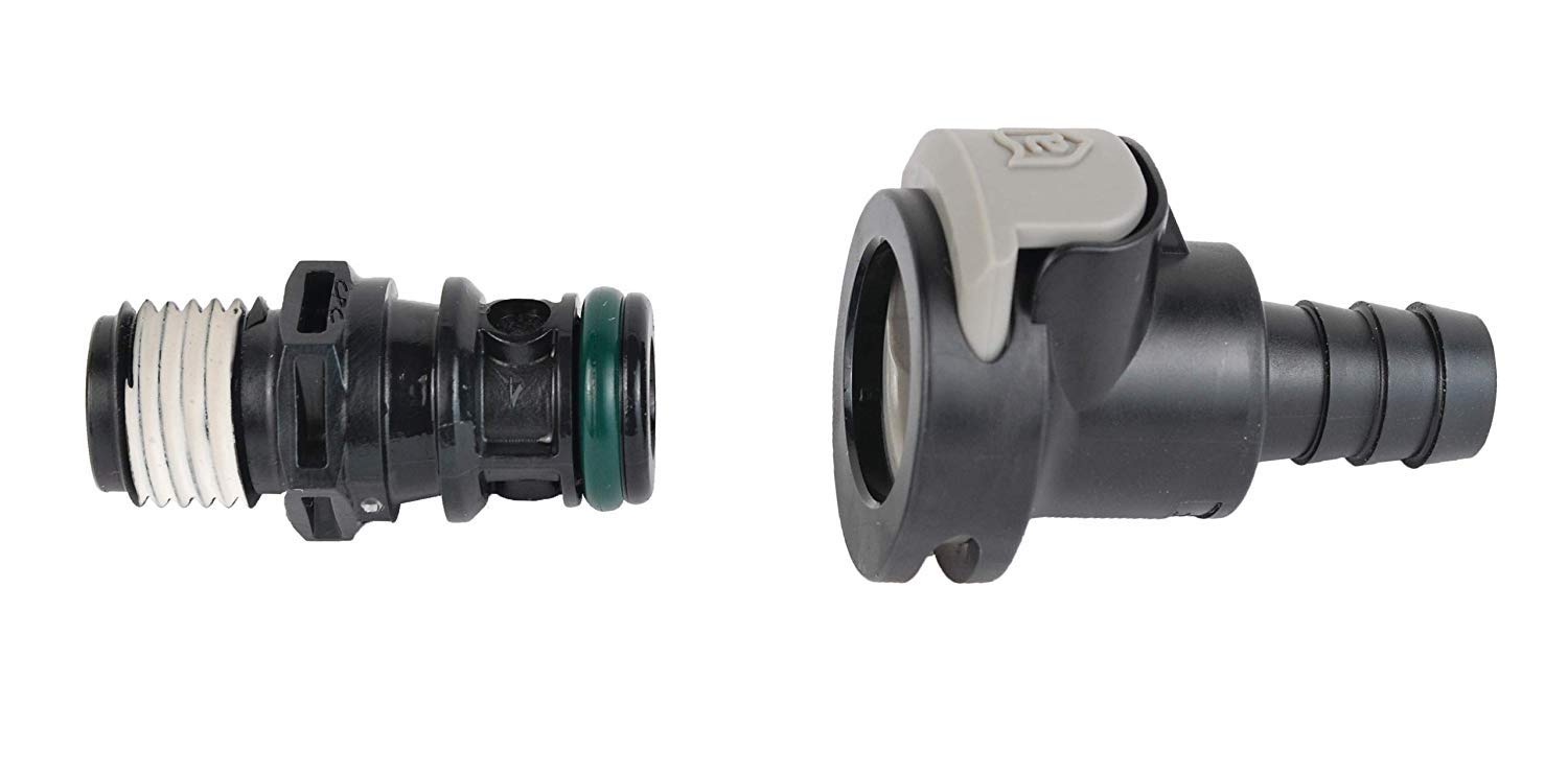 Attwood 8838US6 Universal Sprayless Connector Set - Male & Female Threaded with Sealant (4-Pack) - Perfect for Marine, RV, and Plumbing Applications