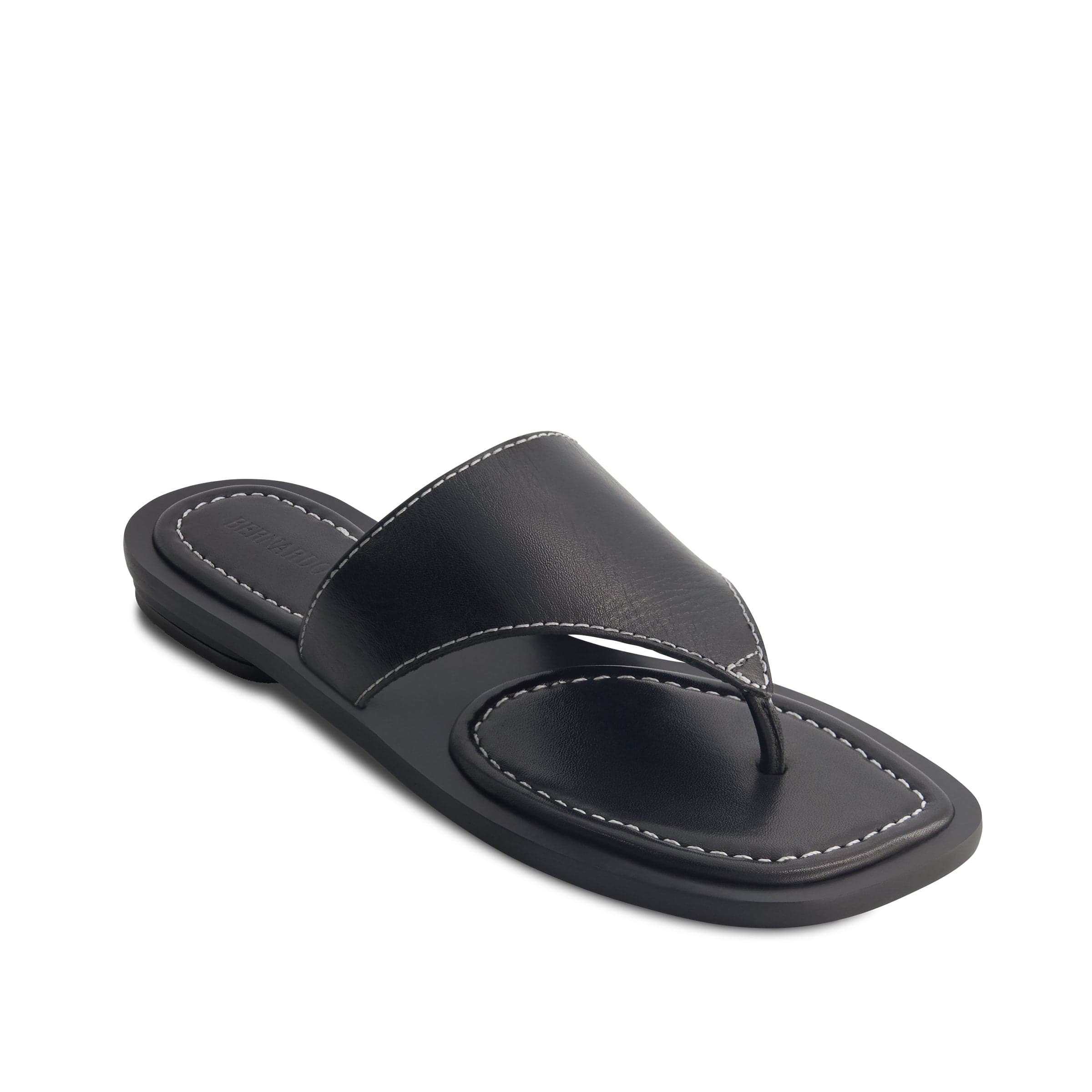 Agora Comfortable Thong Sandals for Women - Black Flip Flops for Beach, Pool & Summer Outfits