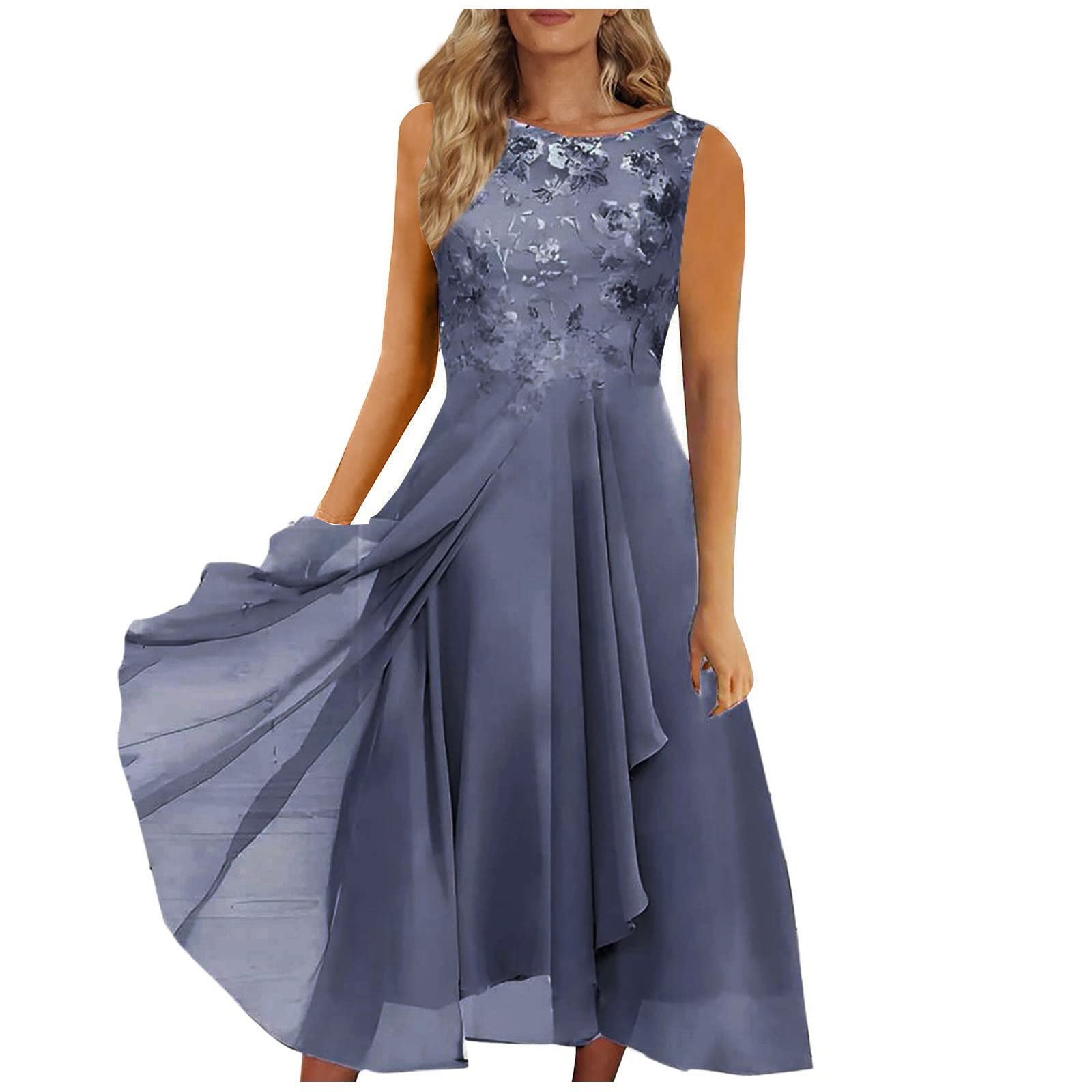 Women's Maxi Casual Dresses - Sleeveless V-Neck Cocktail Dress for Spring & Beach Wear | Softest Fabric for Comfortable Outfits | Perfect for Summer Parties, Vacations & Date Nights