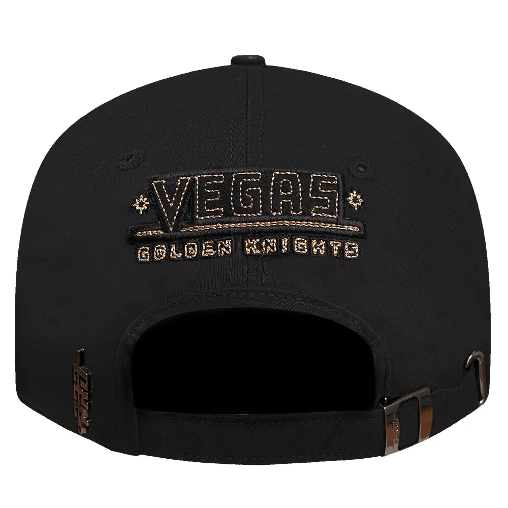 Pro Standard Vegas Golden Knights Unisex Black & Gold Metallic Thread Dad Hat - Stylish Baseball Cap for Fans, Sports Enthusiasts & Casual Wear