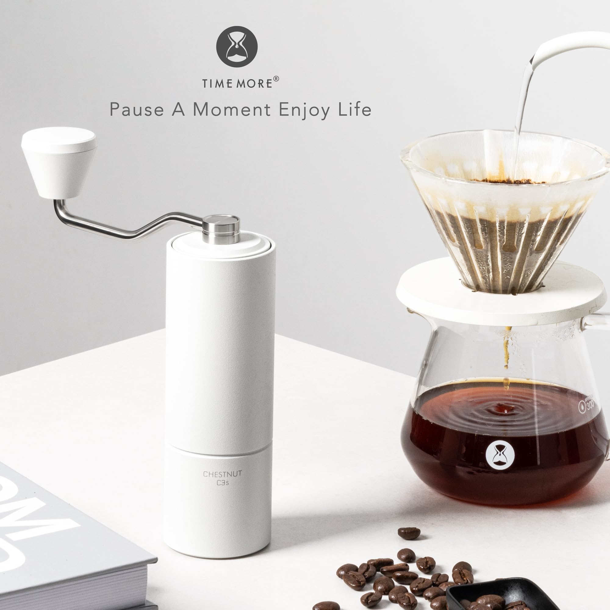 TIMEMORE Chestnut C3S Manual Coffee Grinder - Adjustable Stainless Steel Conical Burr, 20g Capacity for Espresso, French Press, Pour Over & Cold Brew - Perfect for Home Baristas & Coffee Enthusiasts